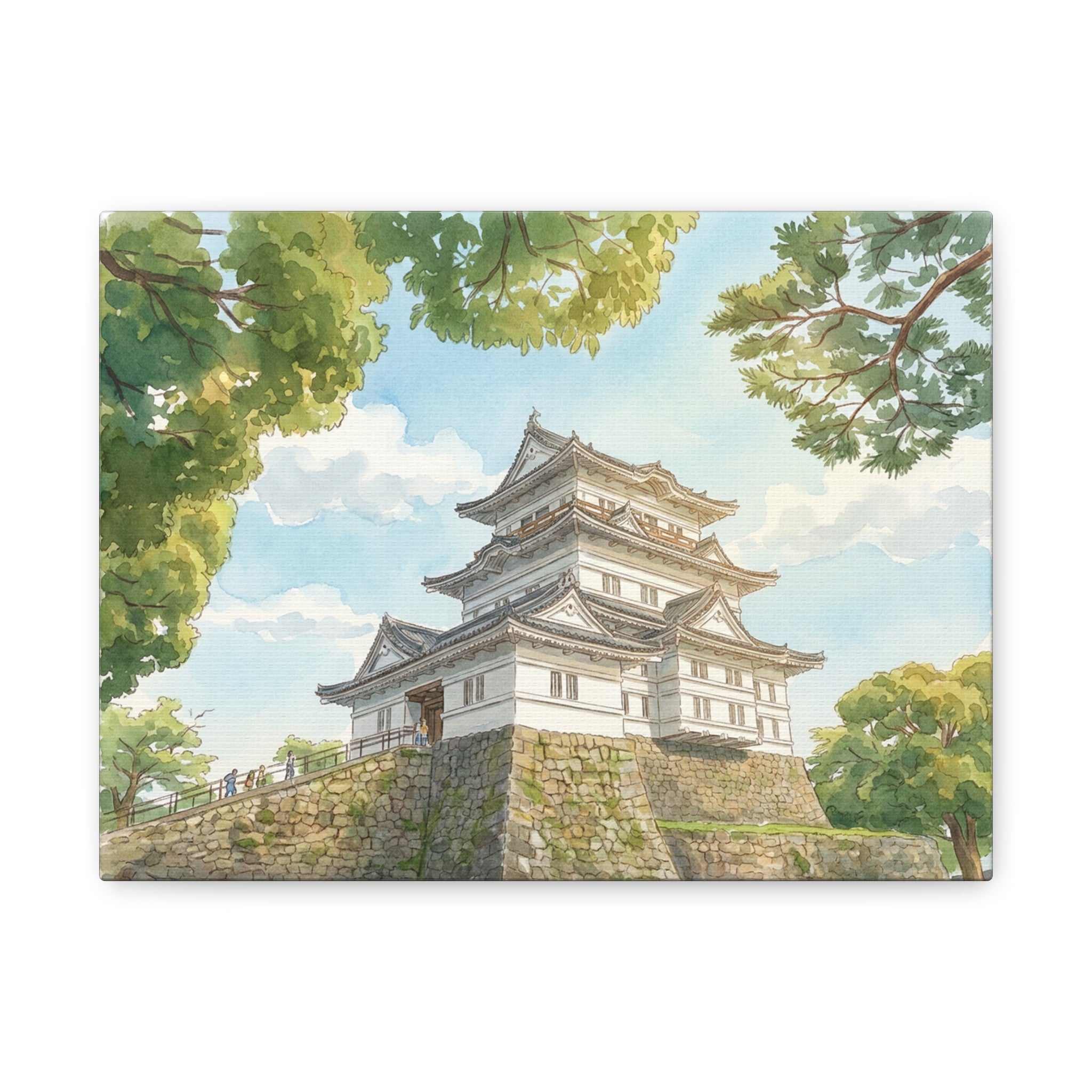 Japanese Odawara Castle Matte Canvas Wall Art – Stretched 1.25"