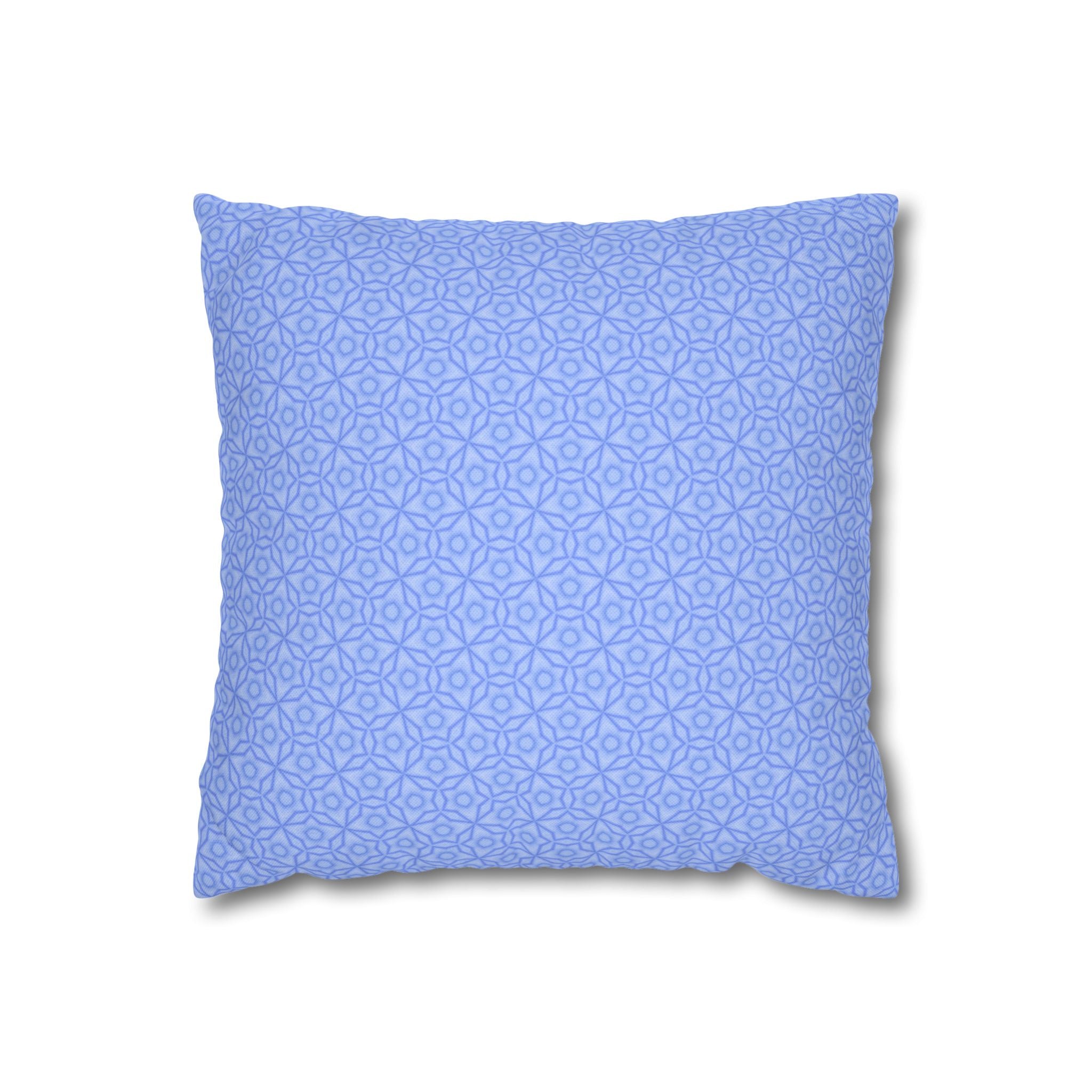Forget Me Not Blue Decorative THROW PILLOW COVER — Square Spun Polyester Throw Cover