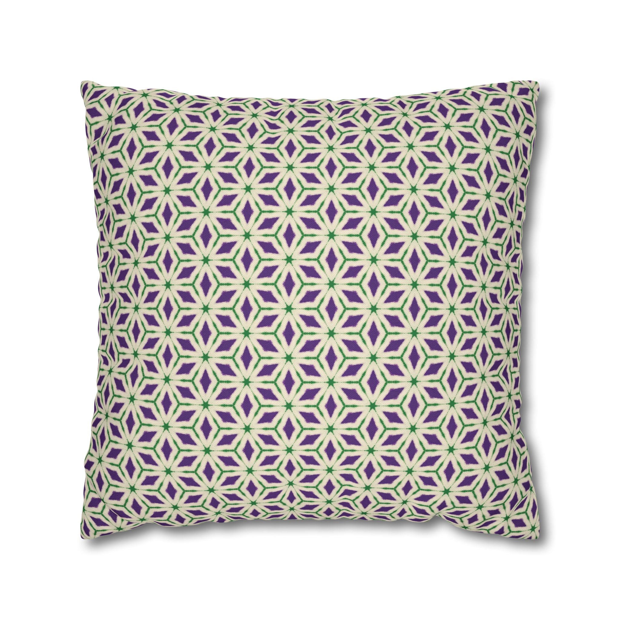 Purple & Green Floral THROW PILLOW COVER — Modern Moroccan Pattern Throw Pillow Cover