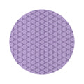 Lavender Petal Geometric Round Rug — Floral Boho Accent Mat