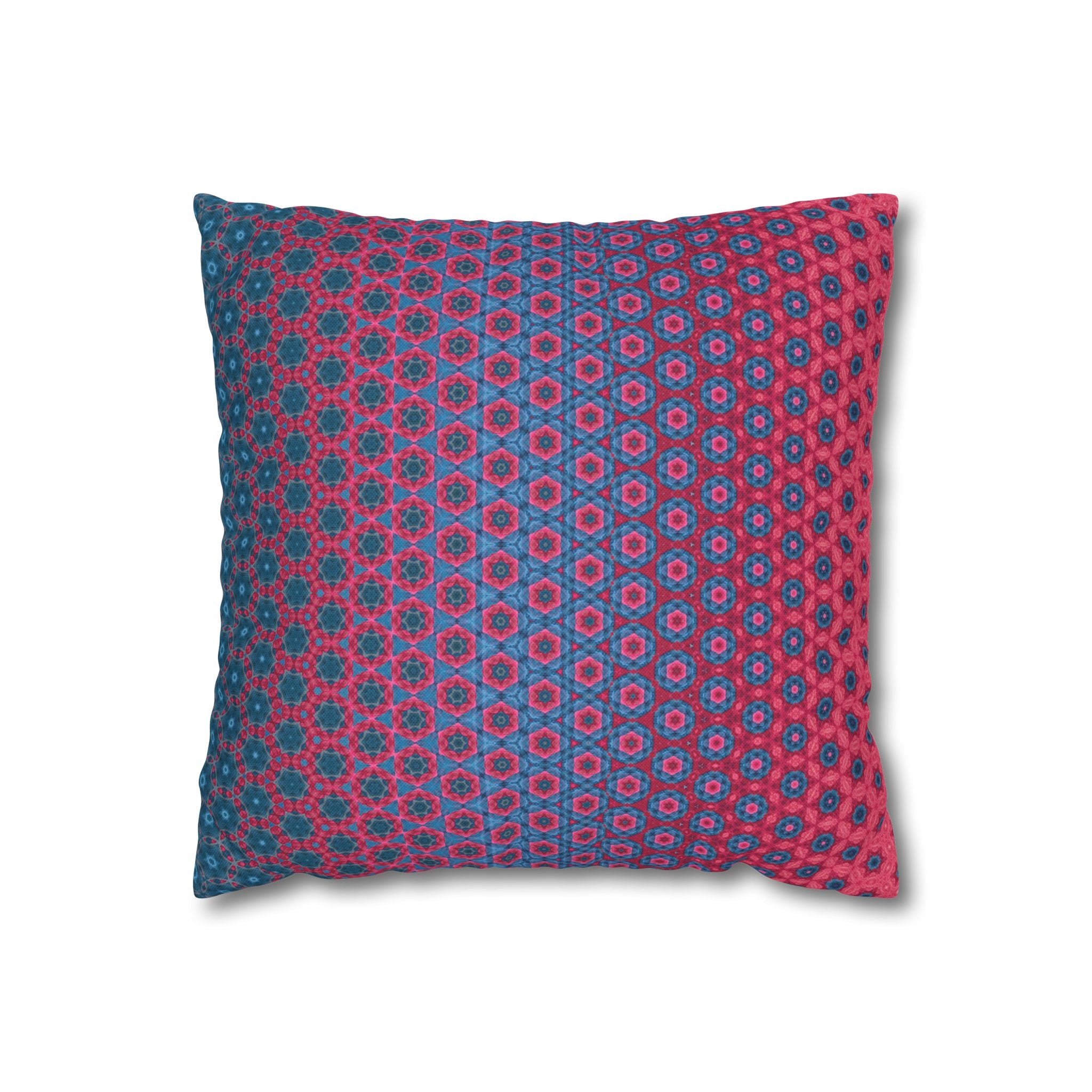 Ombre Pattern THROW PILLOW COVER — Pink & Teal Decorative Cushion Cover