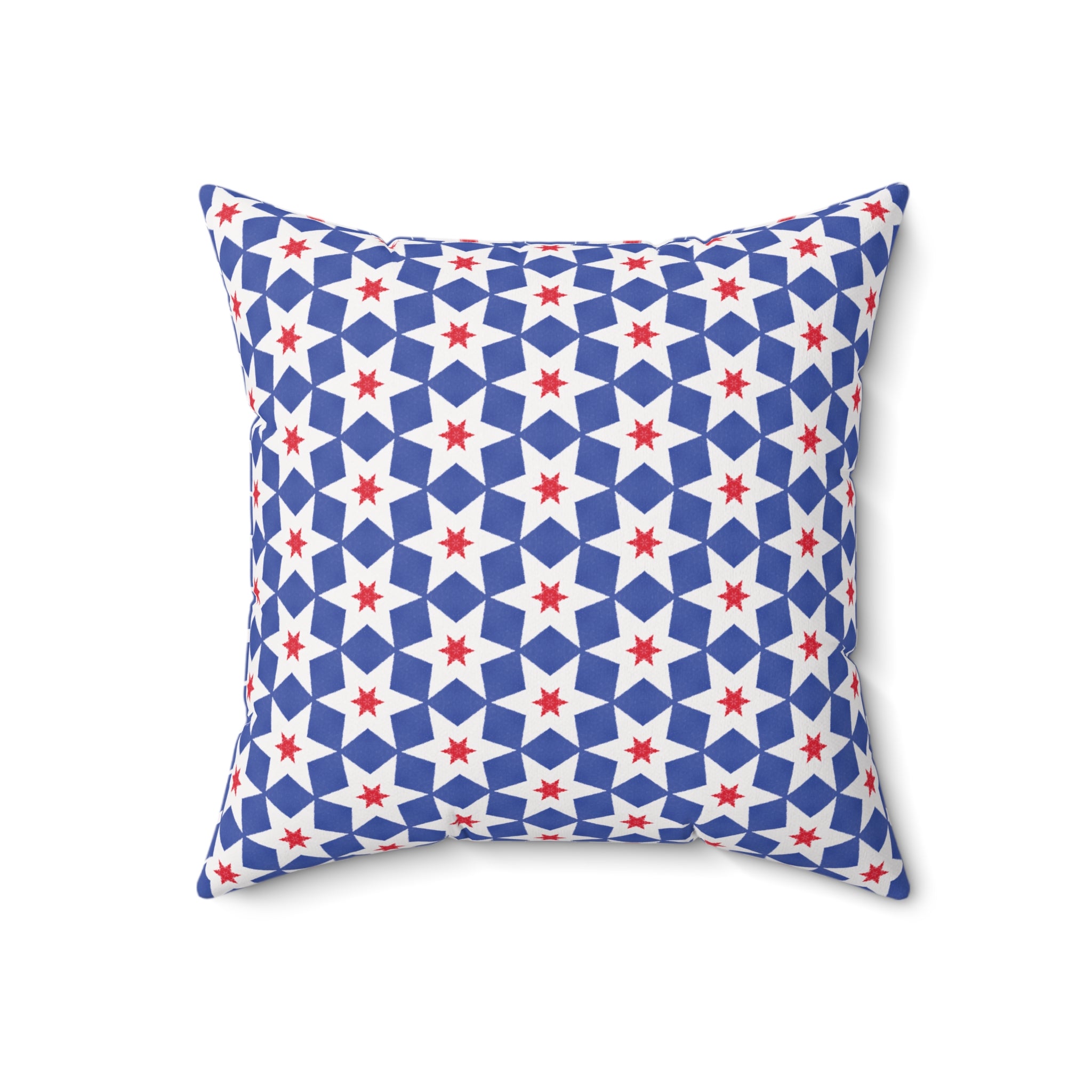 Independence Day Stars Red White & Blue Square Pillow