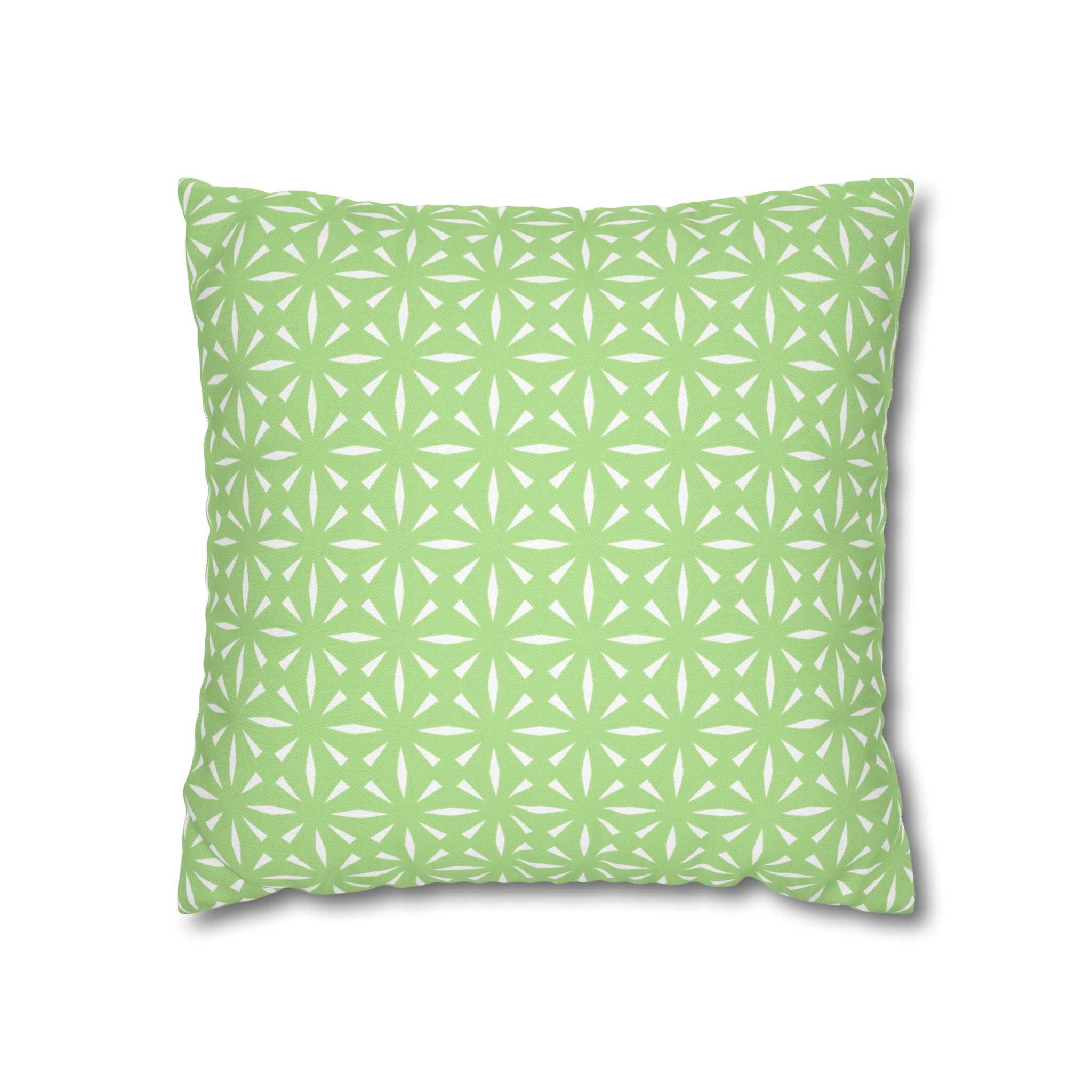 Pistachio Green Pattern THROW PILLOW COVER — Decorative Square Throw Pillow Cover
