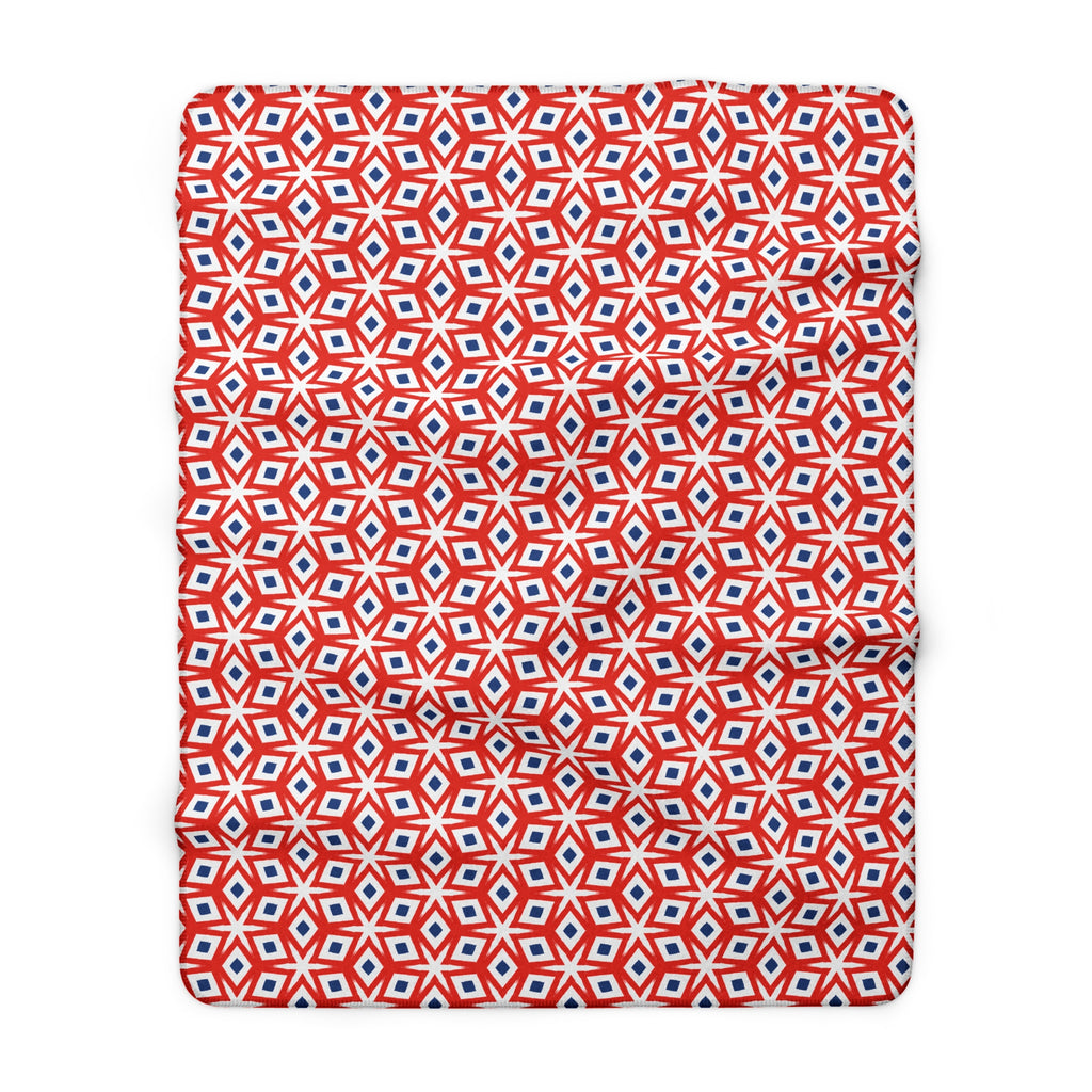 July 4th Fun Sherpa Blanket — Patriotic Independence Day Throw
