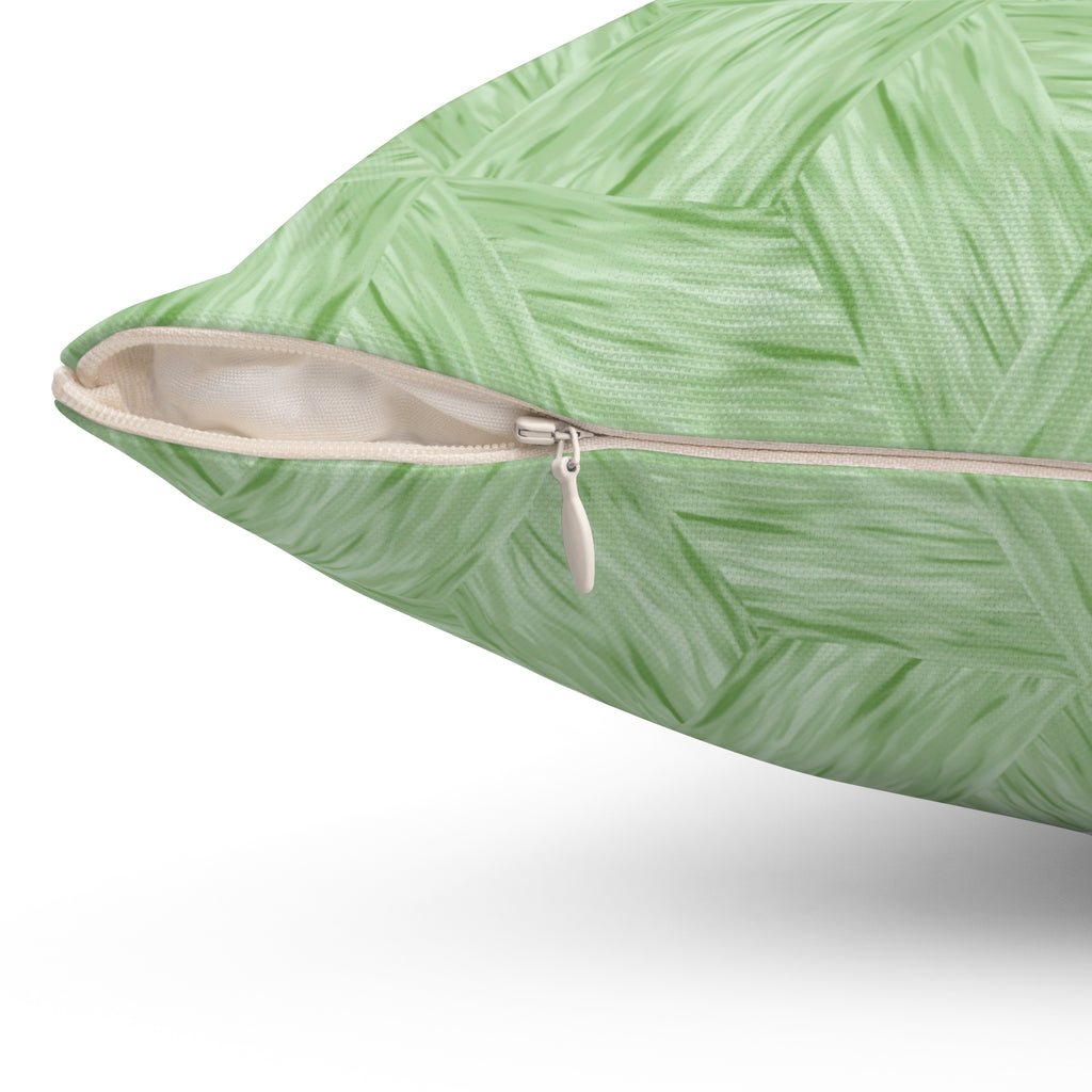Mint Green Spun Polyester Throw Pillow