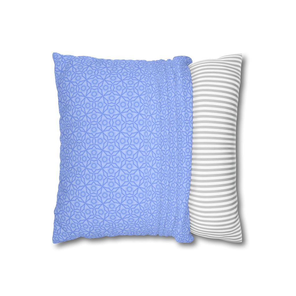 Forget Me Not Blue Decorative THROW PILLOW COVER — Square Spun Polyester Throw Cover