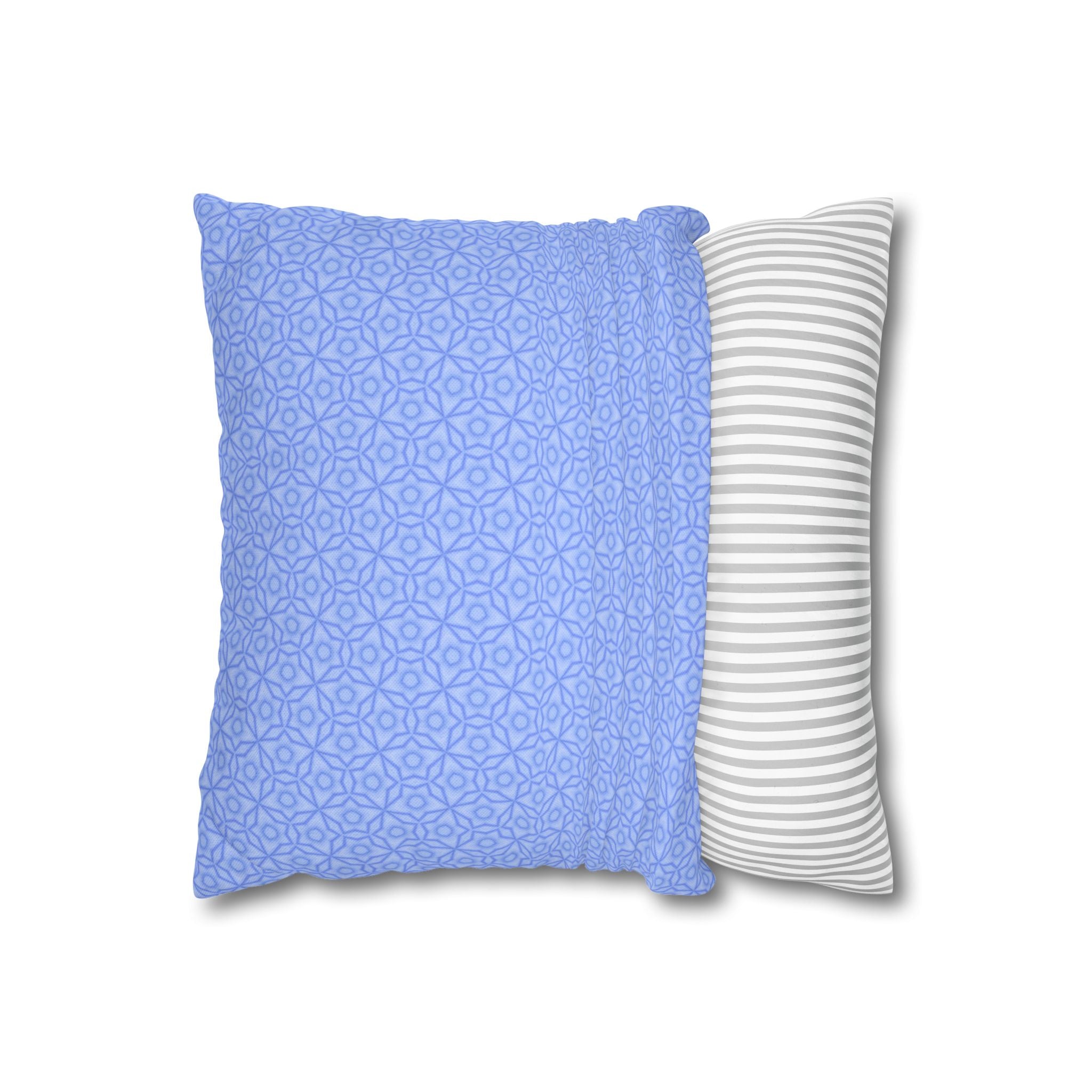 Forget Me Not Blue Decorative THROW PILLOW COVER — Square Spun Polyester Throw Cover