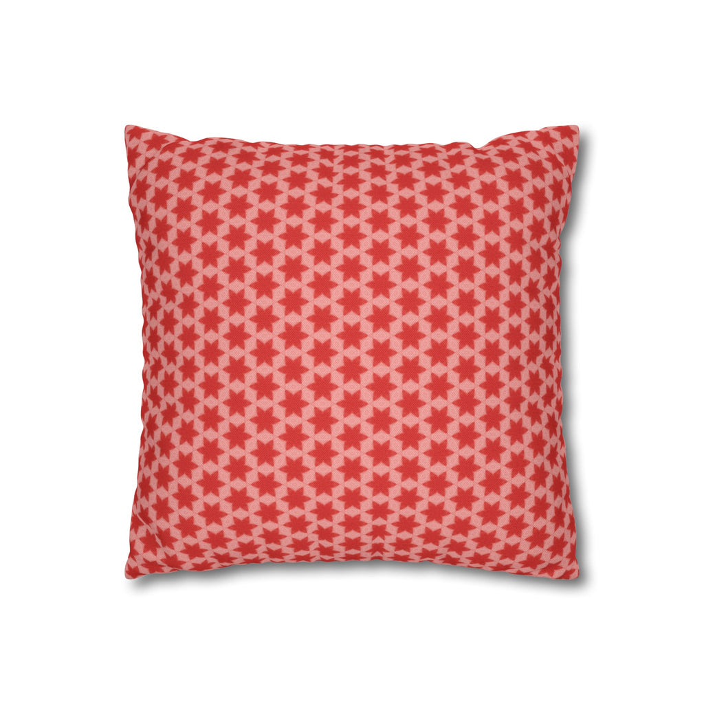 July 4th Red Stars Square THROW PILLOW COVER — Patriotic Independence Day Decor