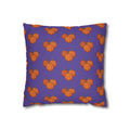 Purple Autumn Pumpkin Pattern THROW PILLOW COVER — Orange Pumpkins on Purple Decorative Throw Pillow