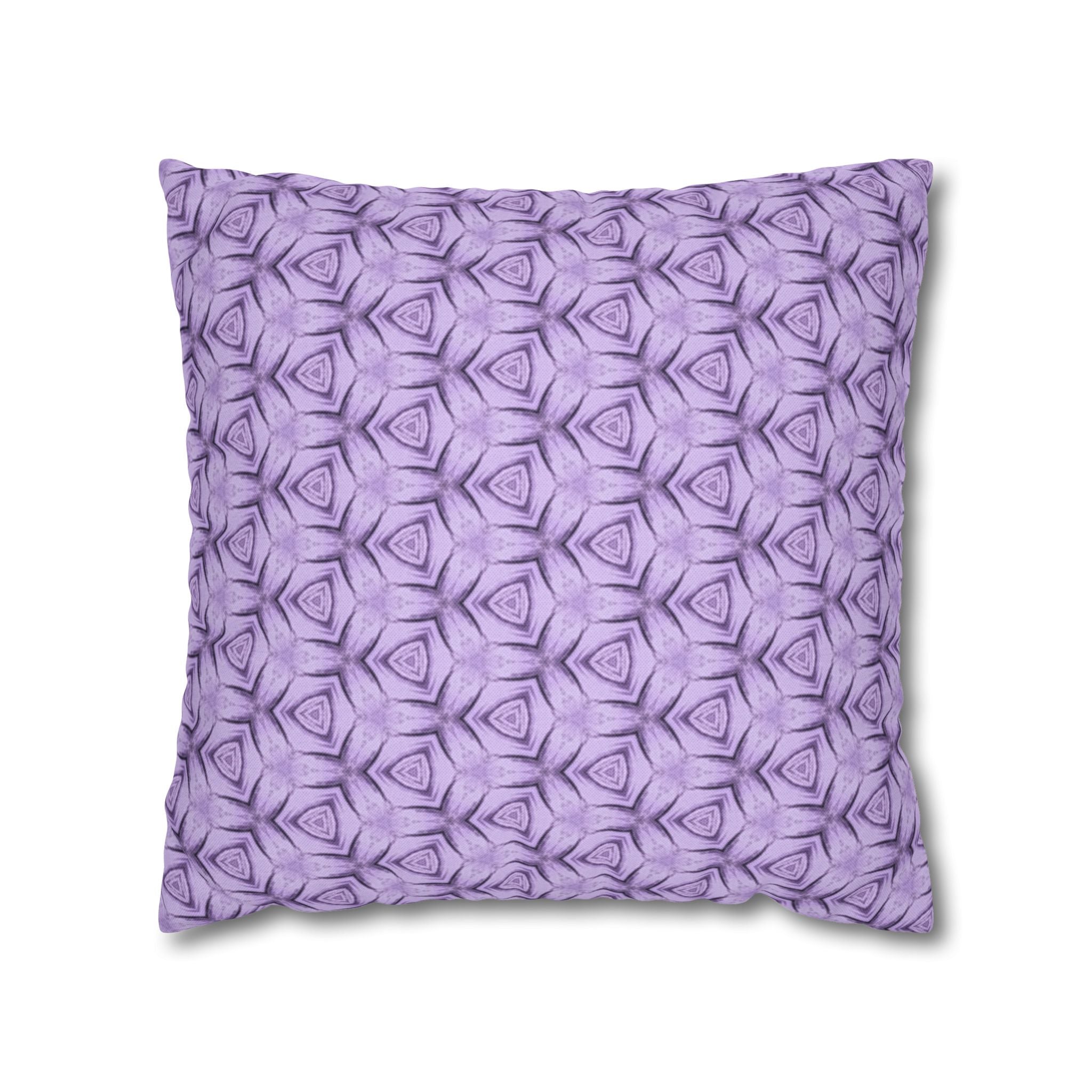 Lavender Petal Geometric Throw THROW PILLOW COVER — Decorative Square Pillow Cover