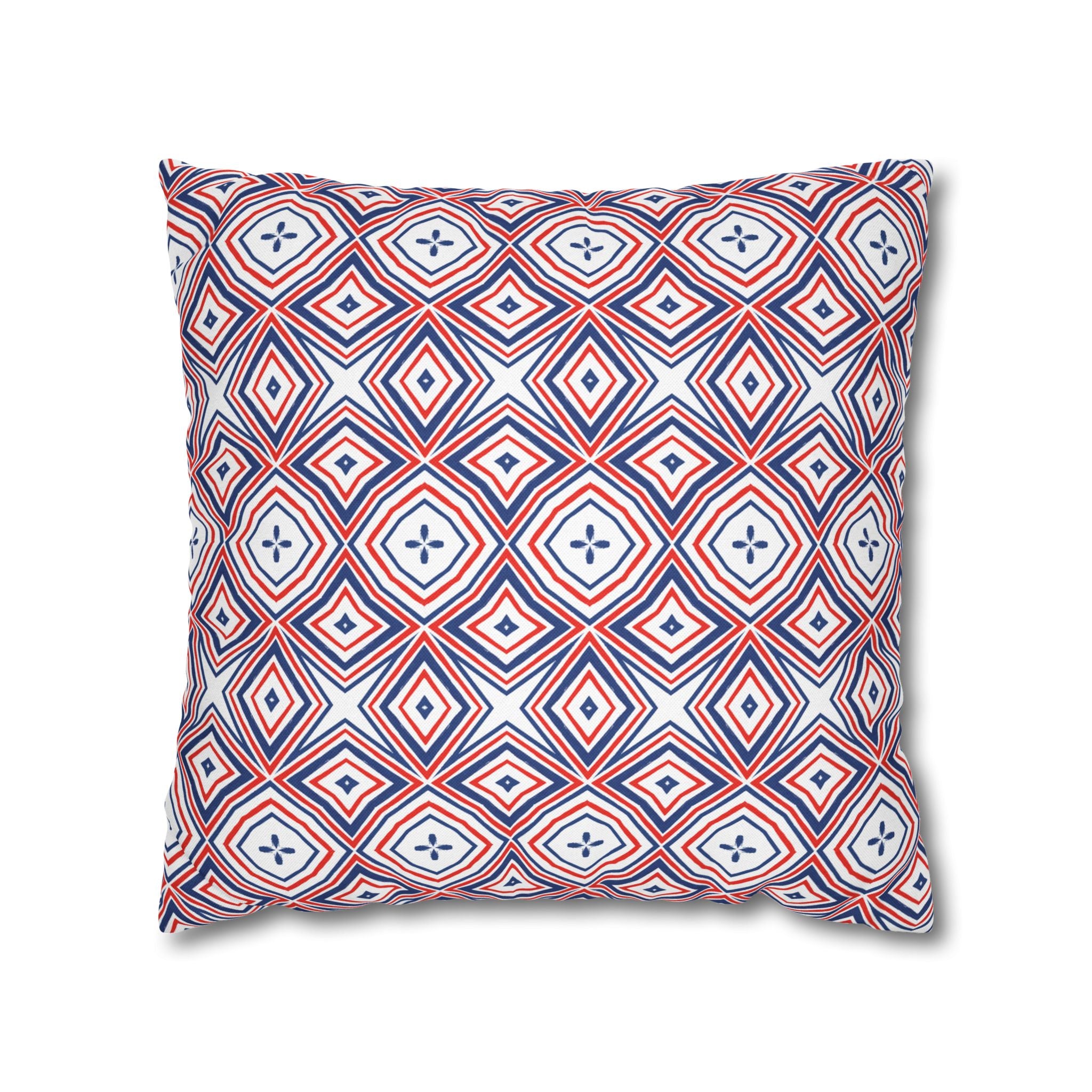 4th of July Red White & Blue THROW PILLOW COVER for Throw Pillow
