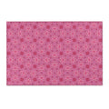 Pink Floral Kaleidoscope Area Rug — Boho Bedroom Accent Rug