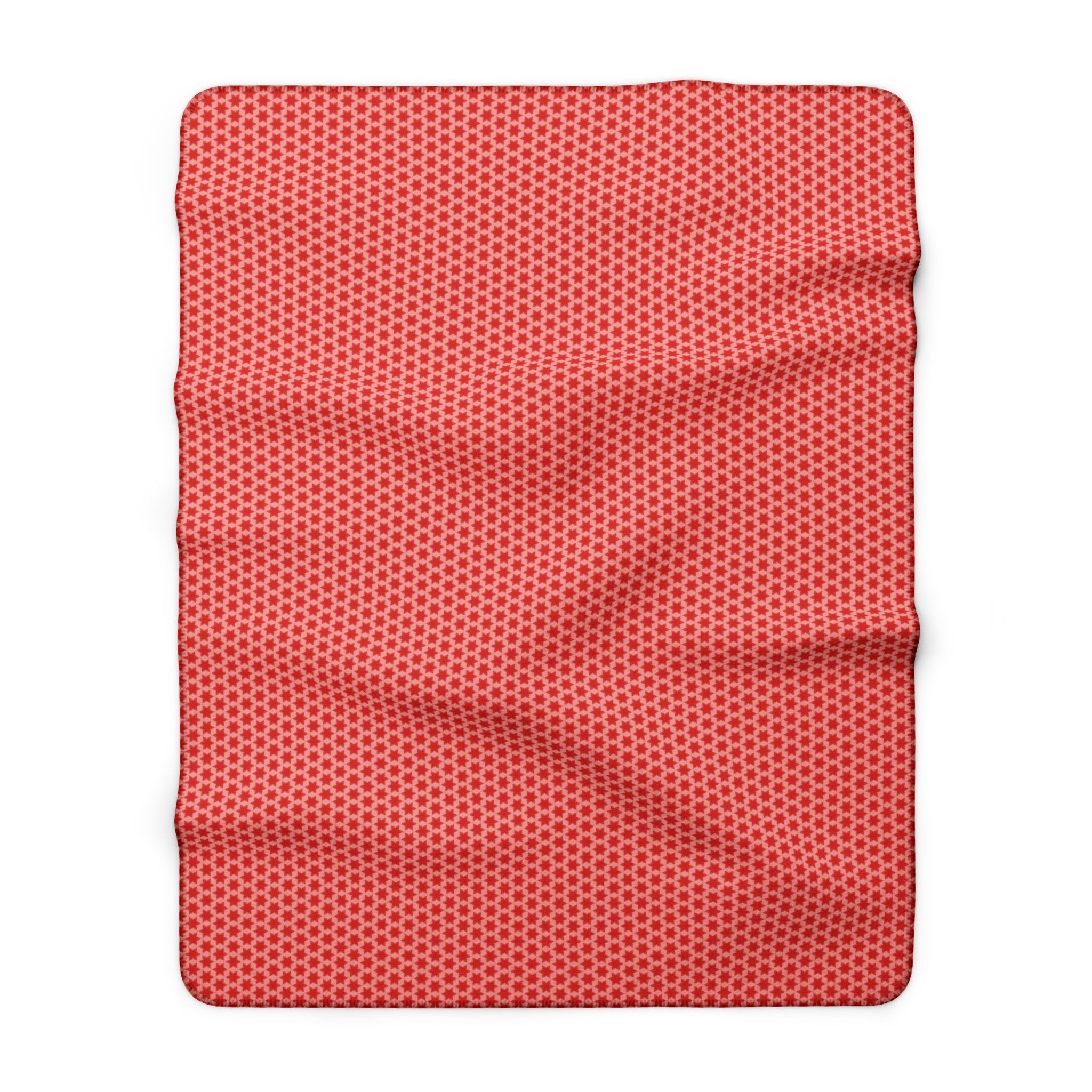 July 4th Stars Sherpa Fleece Blanket — Patriotic Square Pillow Design