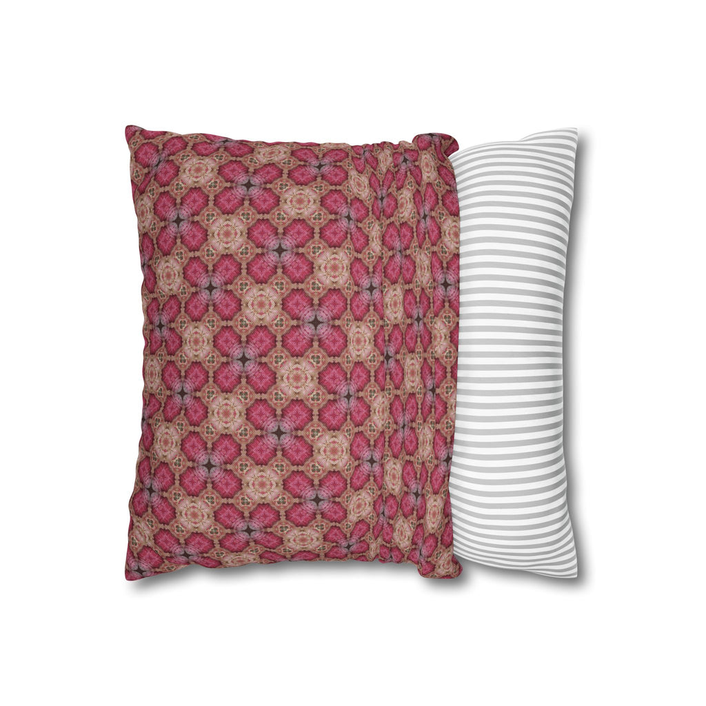 Mosaic Rose Decorative THROW PILLOW COVER — Boho Patterned Throw Pillow Cover