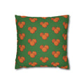 Green Autumn Pumpkin Pattern THROW PILLOW COVER — Fall Decorative Throw Pillow Cover