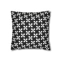 Black Floral Pattern THROW PILLOW COVER — Modern Geometric Decorative Throw Pillow