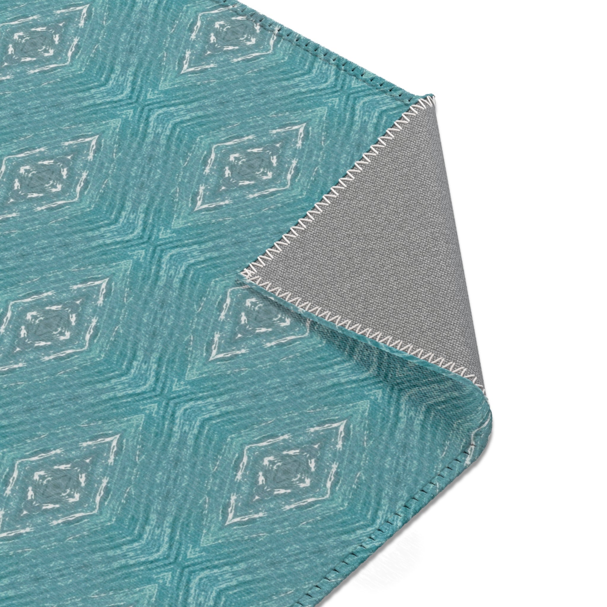 Teal Area Rug — Solid Teal Accent Rug for Living Room, Bedroom, or Entryway