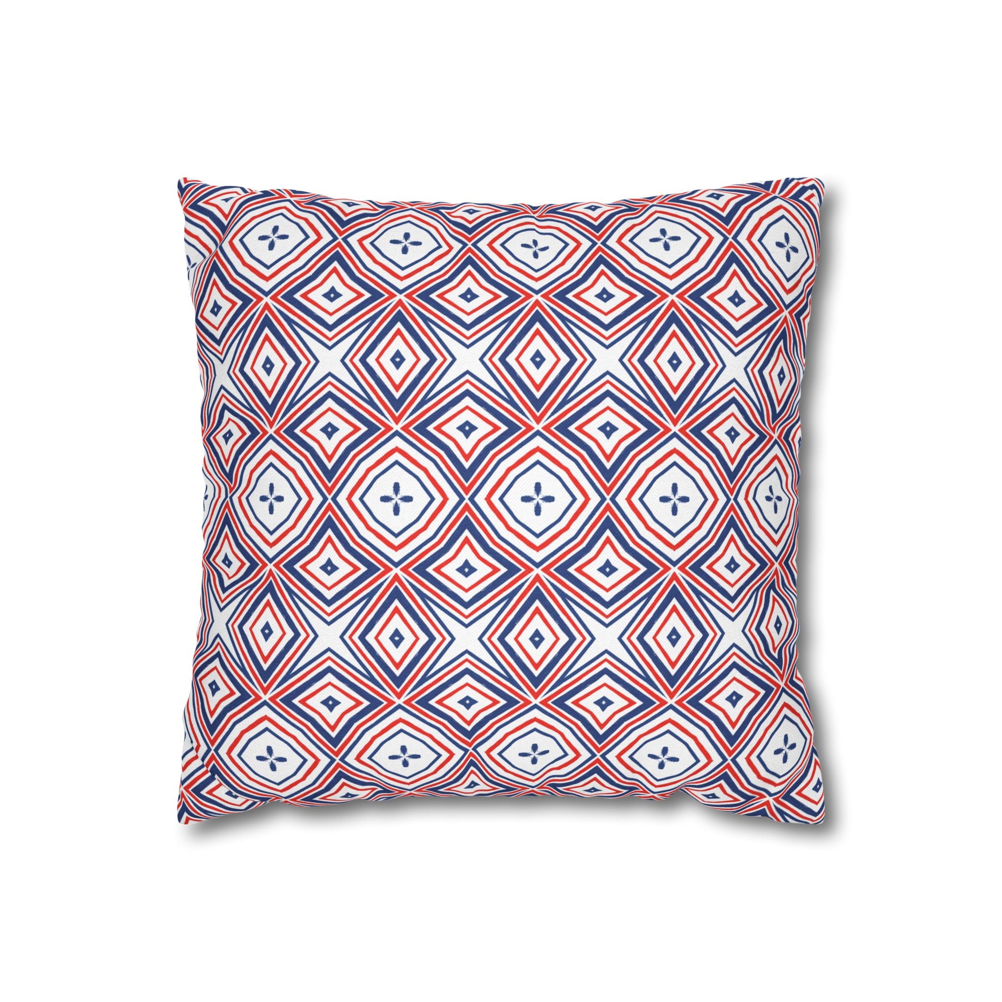 4th of July Red White & Blue THROW PILLOW COVER for Throw Pillow