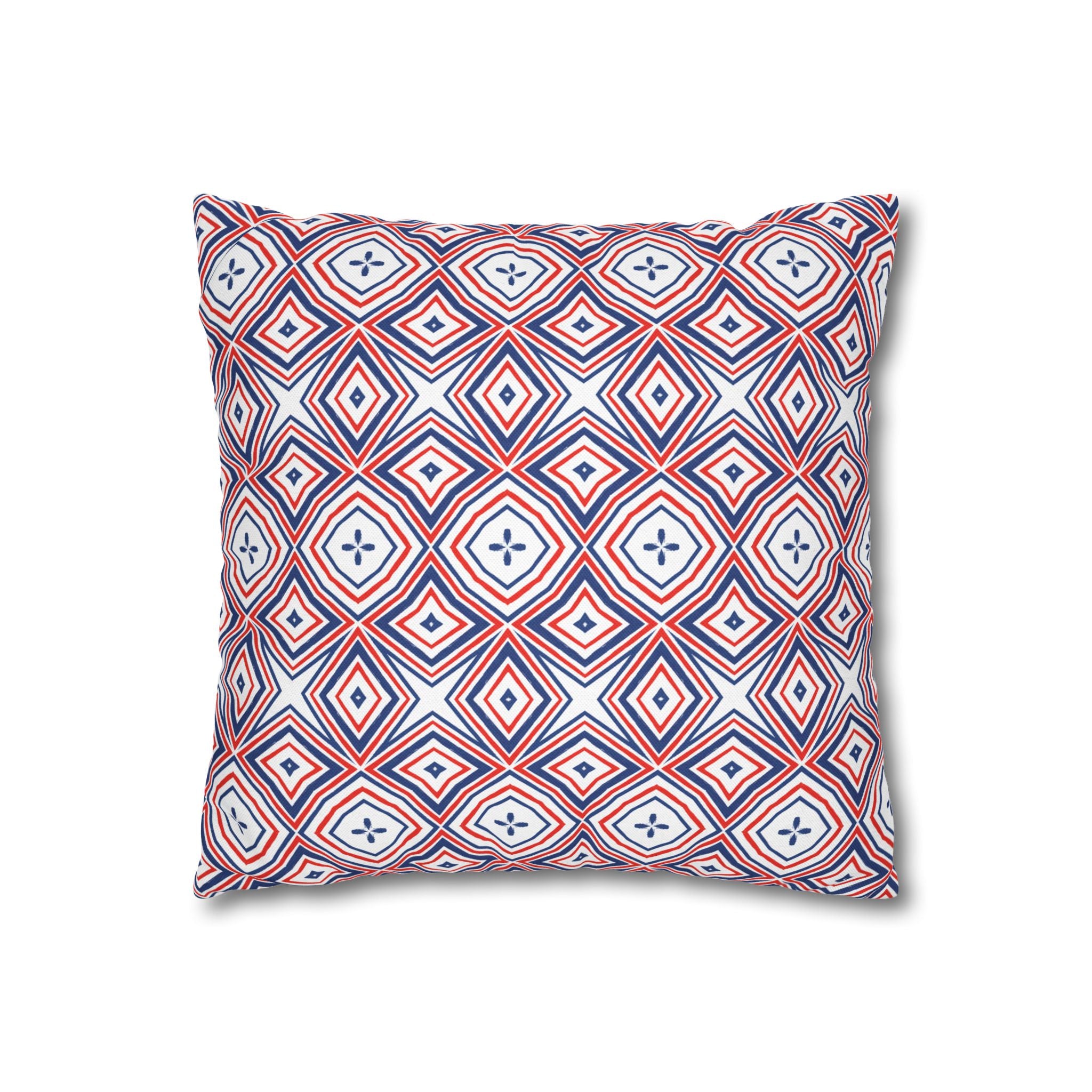 4th of July Red White & Blue THROW PILLOW COVER for Throw Pillow
