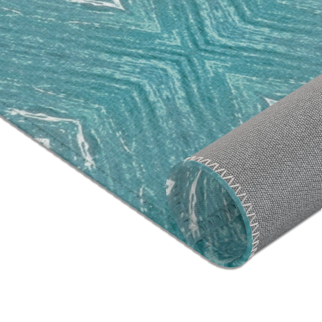 Teal Area Rug — Solid Teal Accent Rug for Living Room, Bedroom, or Entryway