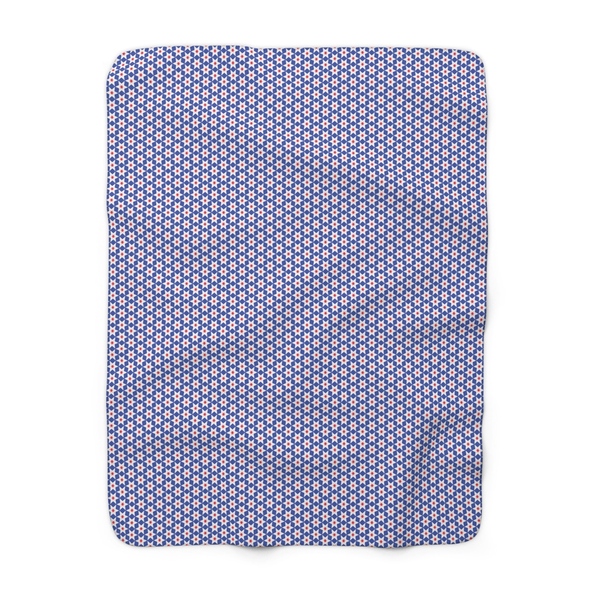Independence Day Stars Red White and Blue Sherpa Fleece Blanket — Red White & Blue 4th of July Throw