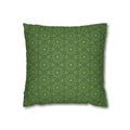 Green Floral Mandala Decorative THROW PILLOW COVER - Spun Polyester Square Pillow Cover