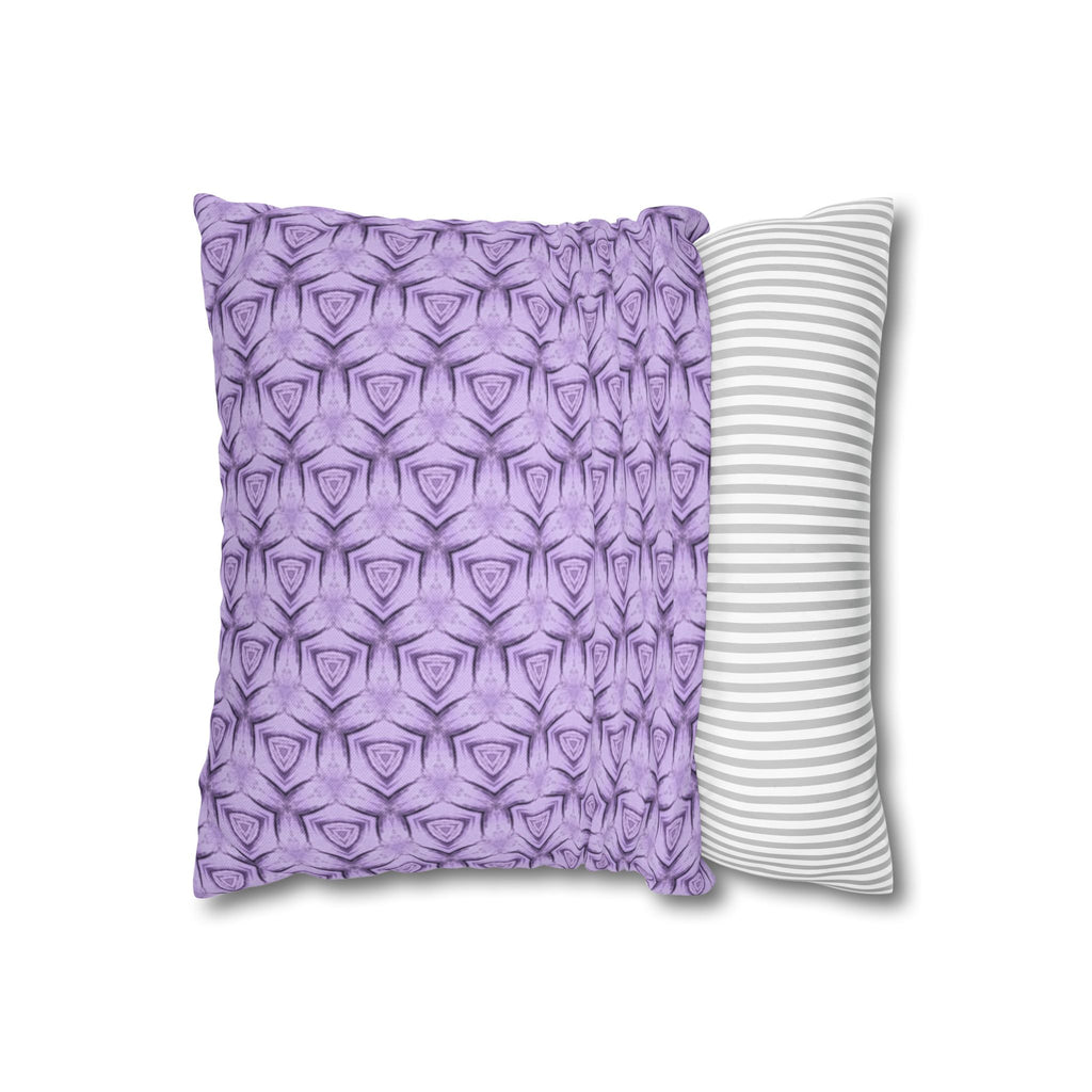 Lavender Petal Geometric Throw THROW PILLOW COVER — Decorative Square Pillow Cover