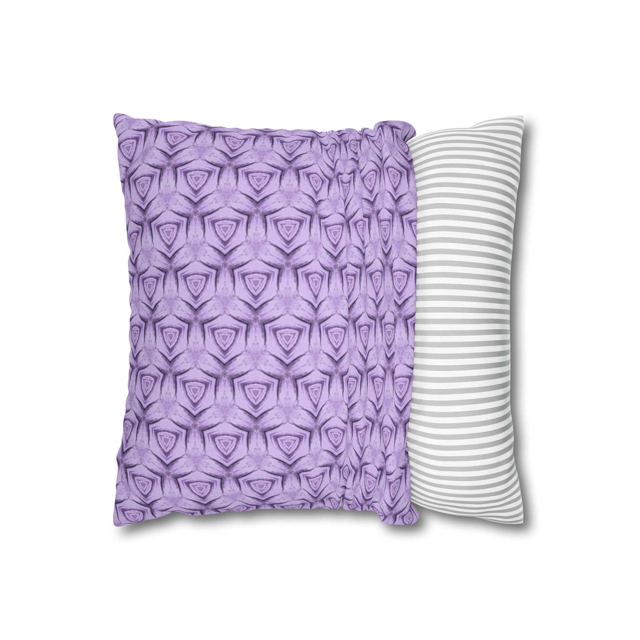 Lavender Petal Geometric Throw THROW PILLOW COVER — Decorative Square Pillow Cover