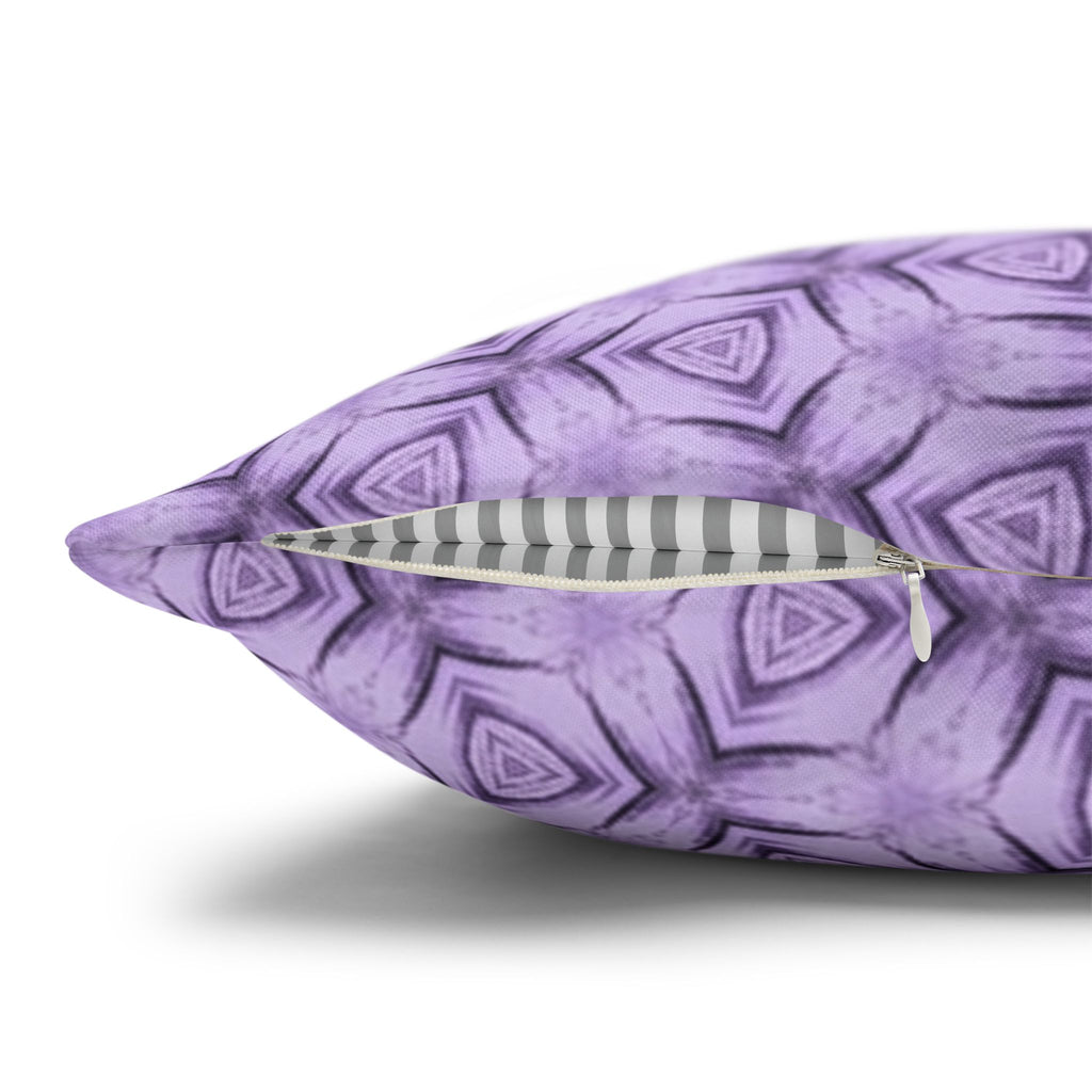 Lavender Petal Geometric Throw THROW PILLOW COVER — Decorative Square Pillow Cover