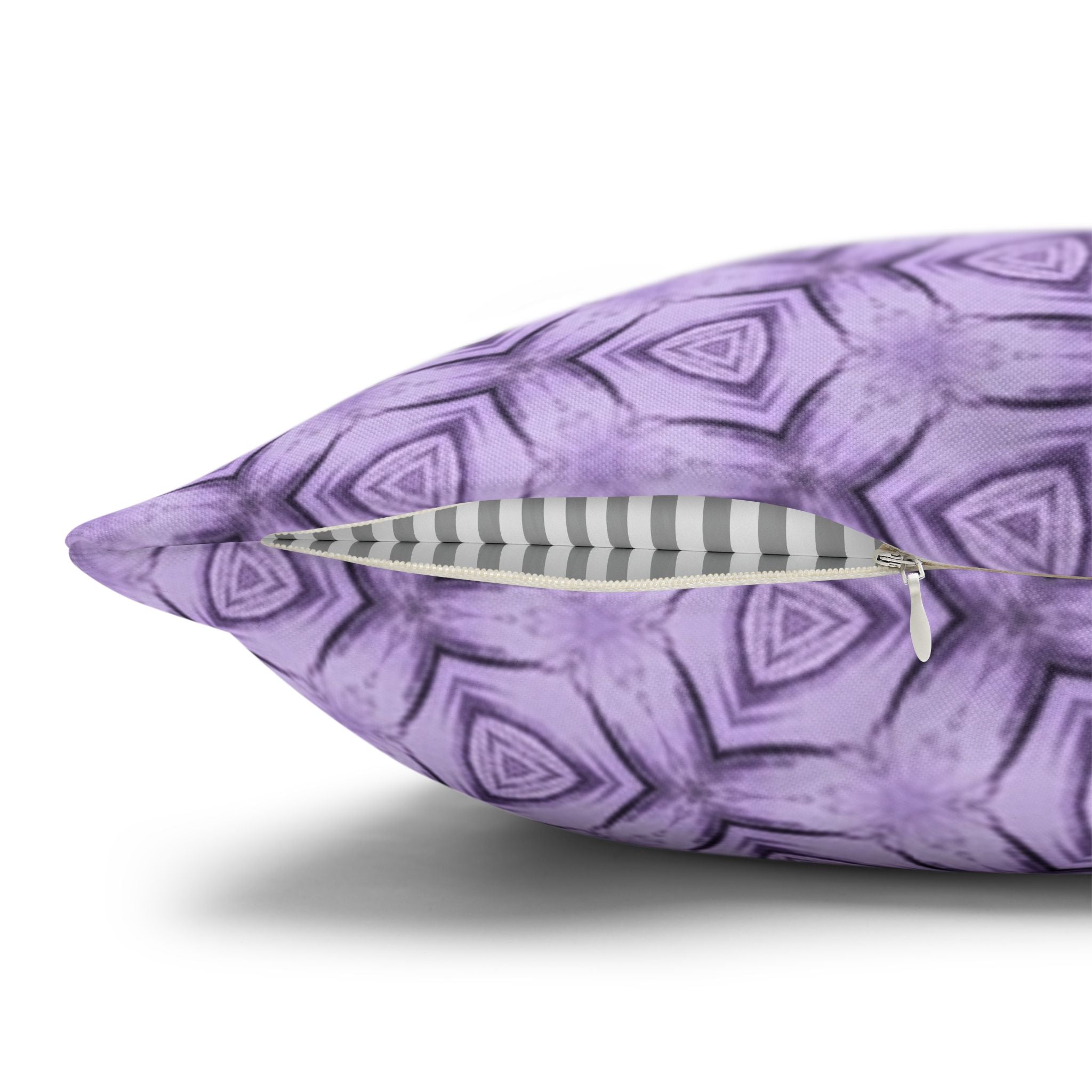 Lavender Petal Geometric Throw THROW PILLOW COVER — Decorative Square Pillow Cover