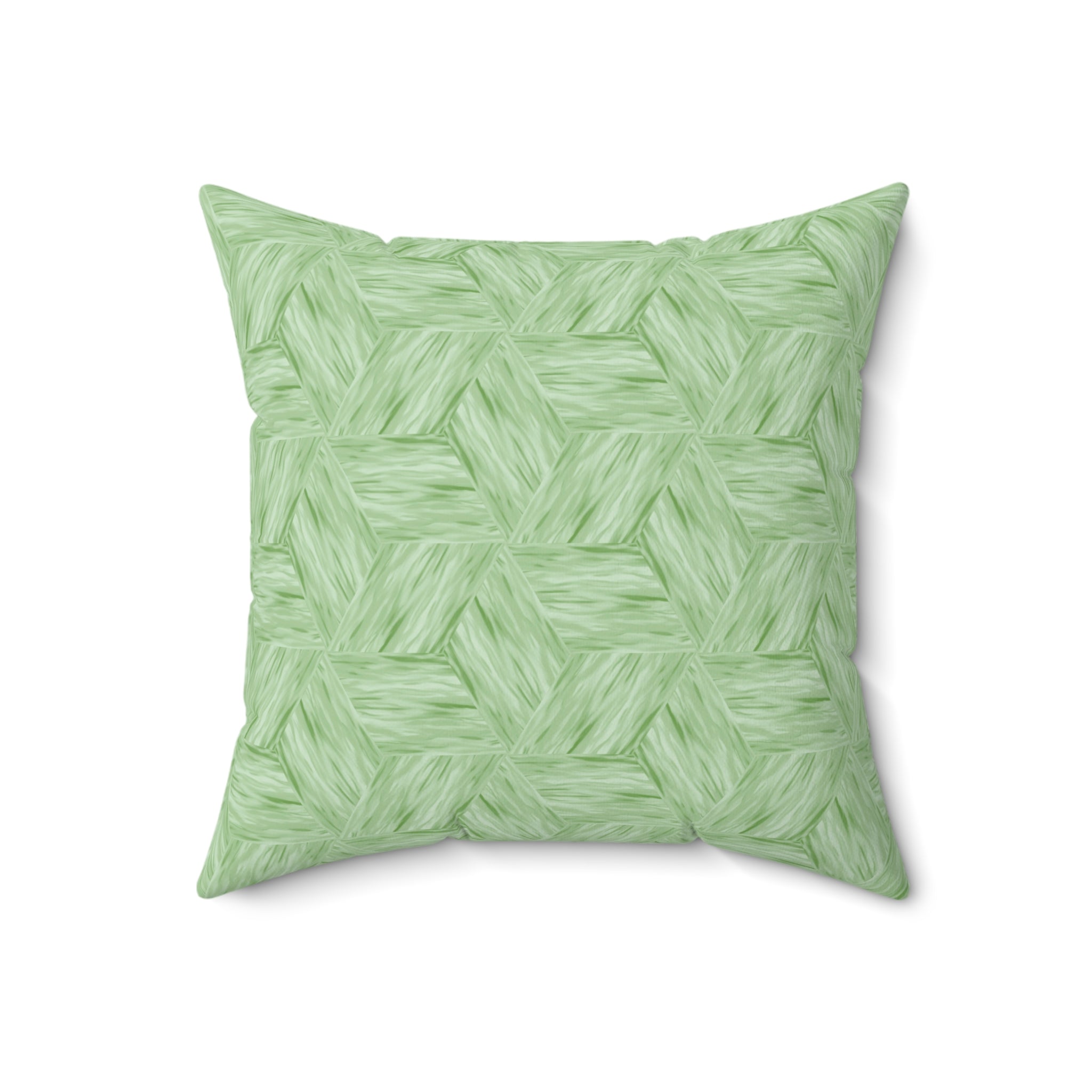 Mint Green Spun Polyester Throw Pillow