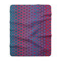 Ombre Sherpa Blanket — Plush Fleece Throw with Pink & Teal Geometric Pattern