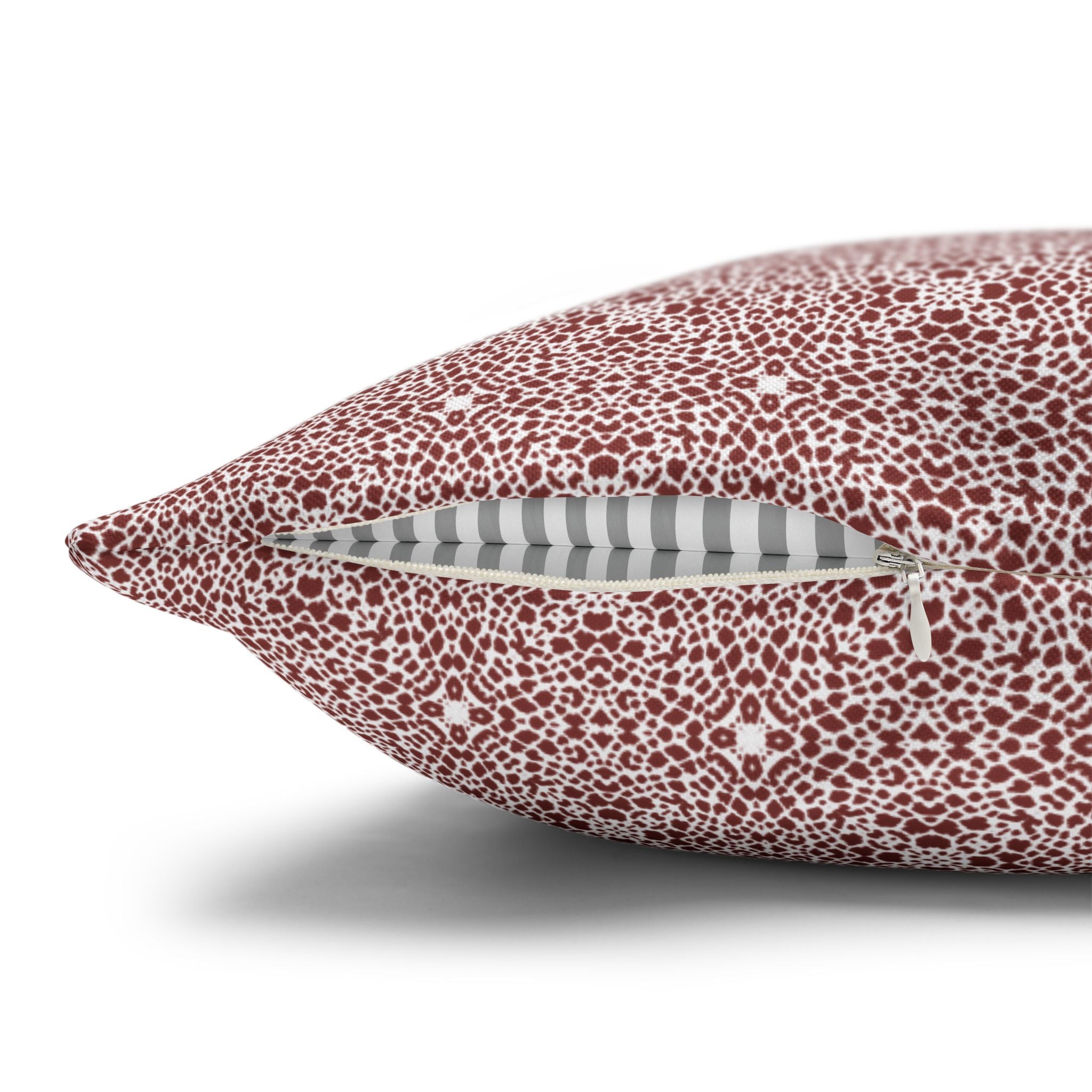 Brown Leopard Print THROW PILLOW COVER - Decorative Square Throw Pillow Cover