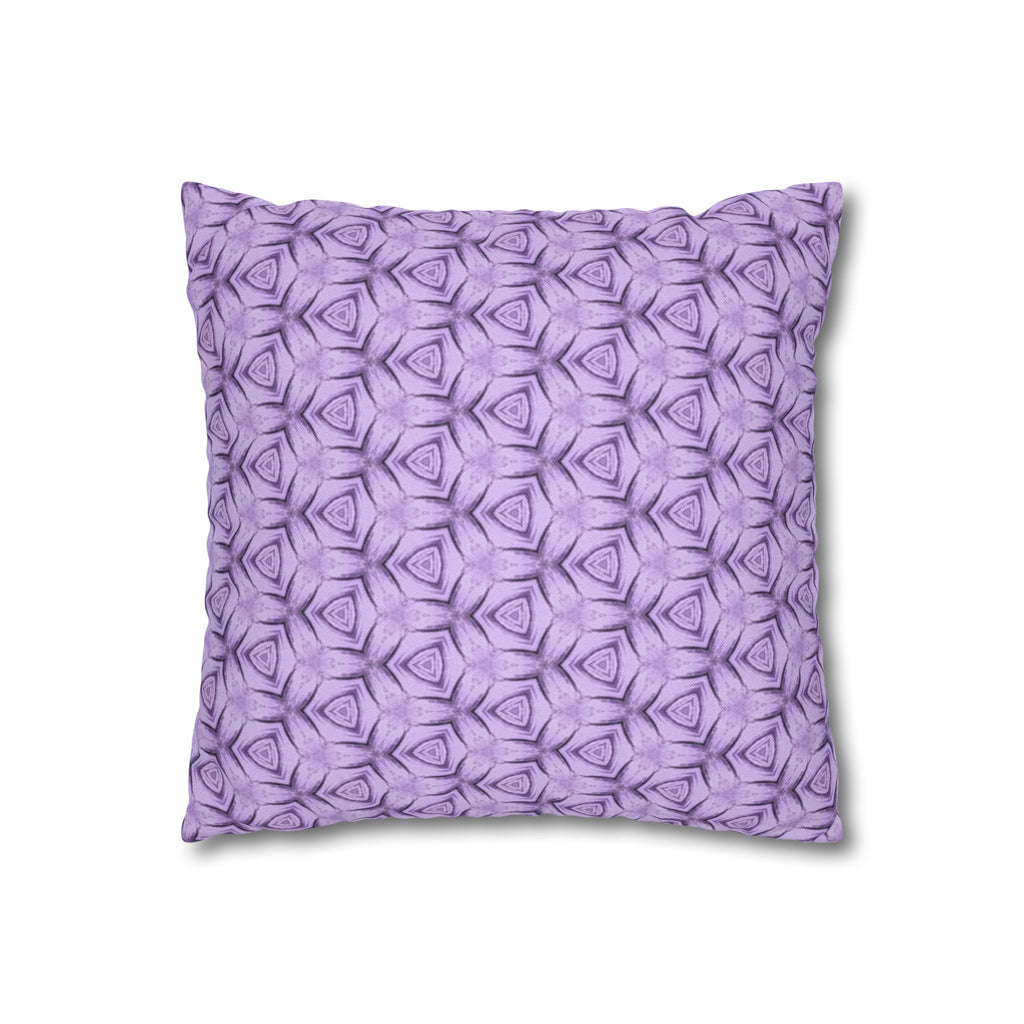 Lavender Petal Geometric Throw THROW PILLOW COVER — Decorative Square Pillow Cover