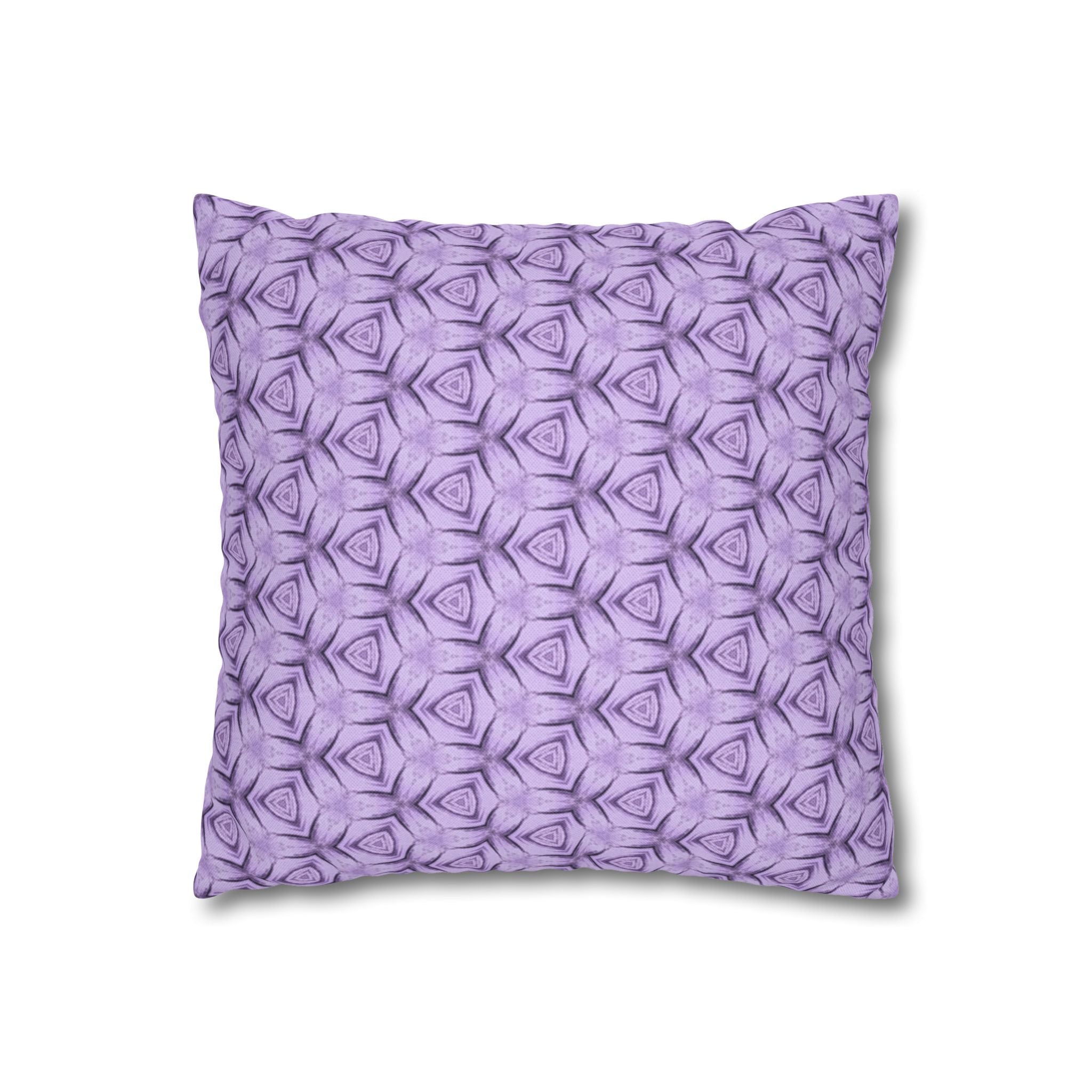 Lavender Petal Geometric Throw THROW PILLOW COVER — Decorative Square Pillow Cover