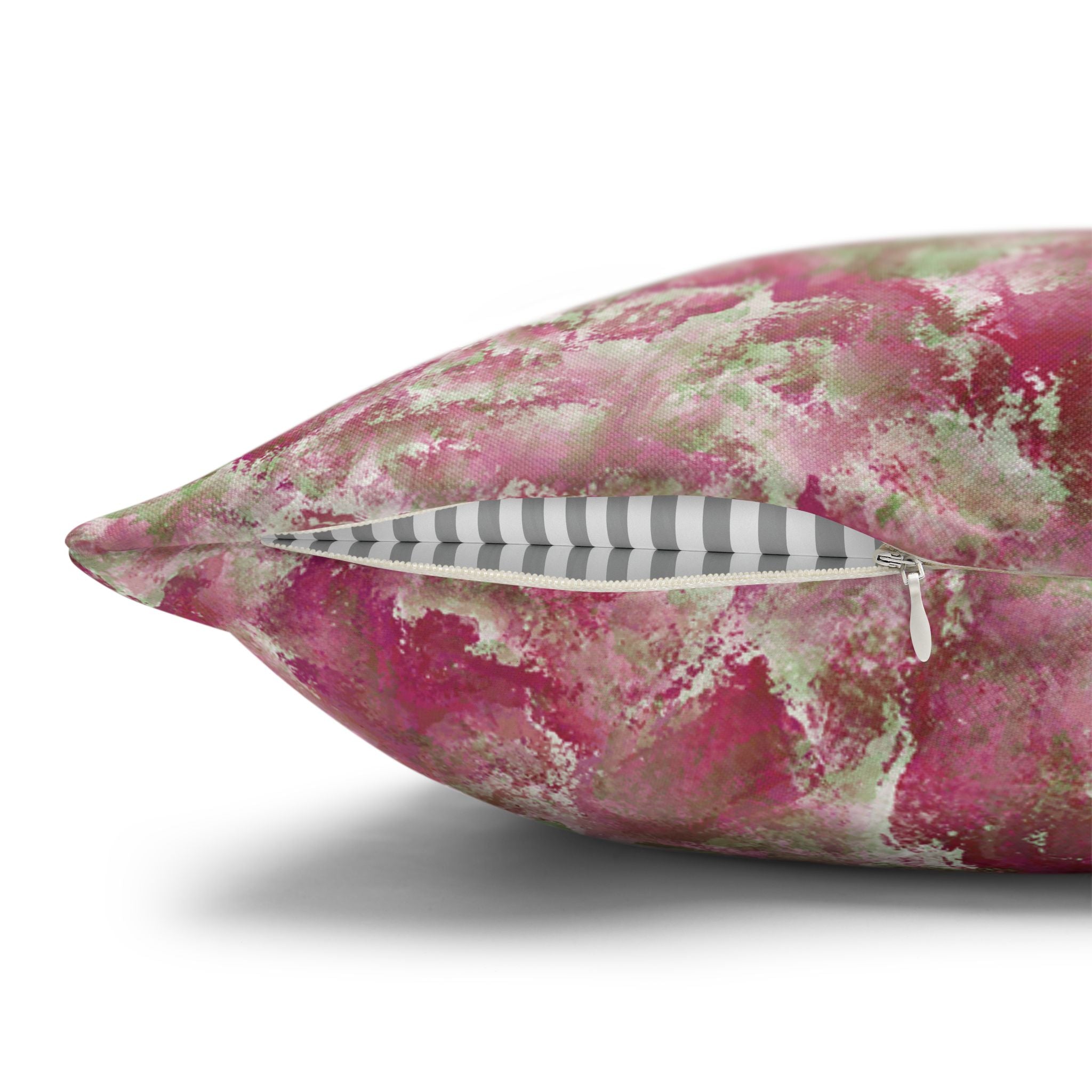 Pink Watercolor Floral THROW PILLOW COVER — Soft Botanical Decorative Pillow Cover