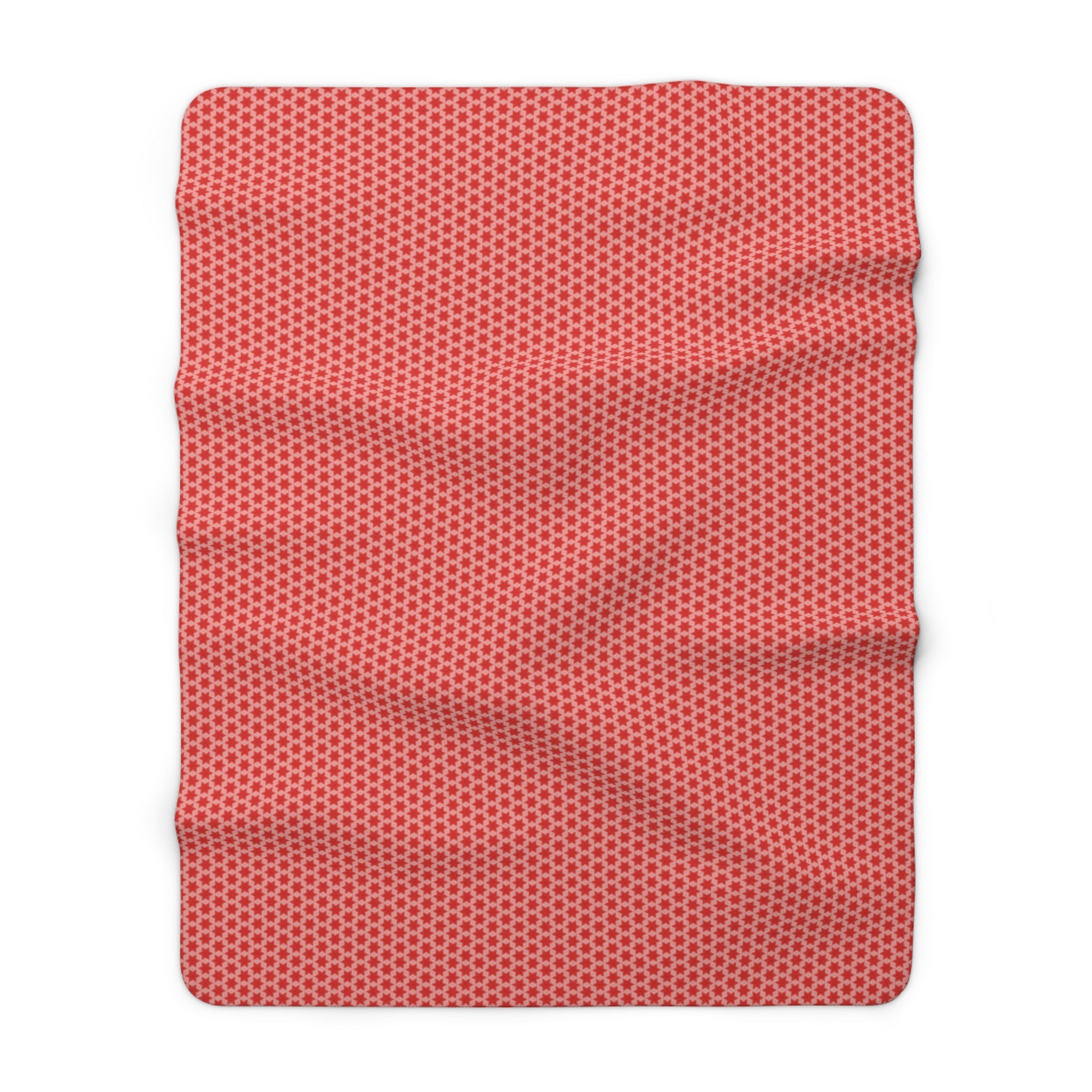 July 4th Stars Sherpa Fleece Blanket — Patriotic Square Pillow Design