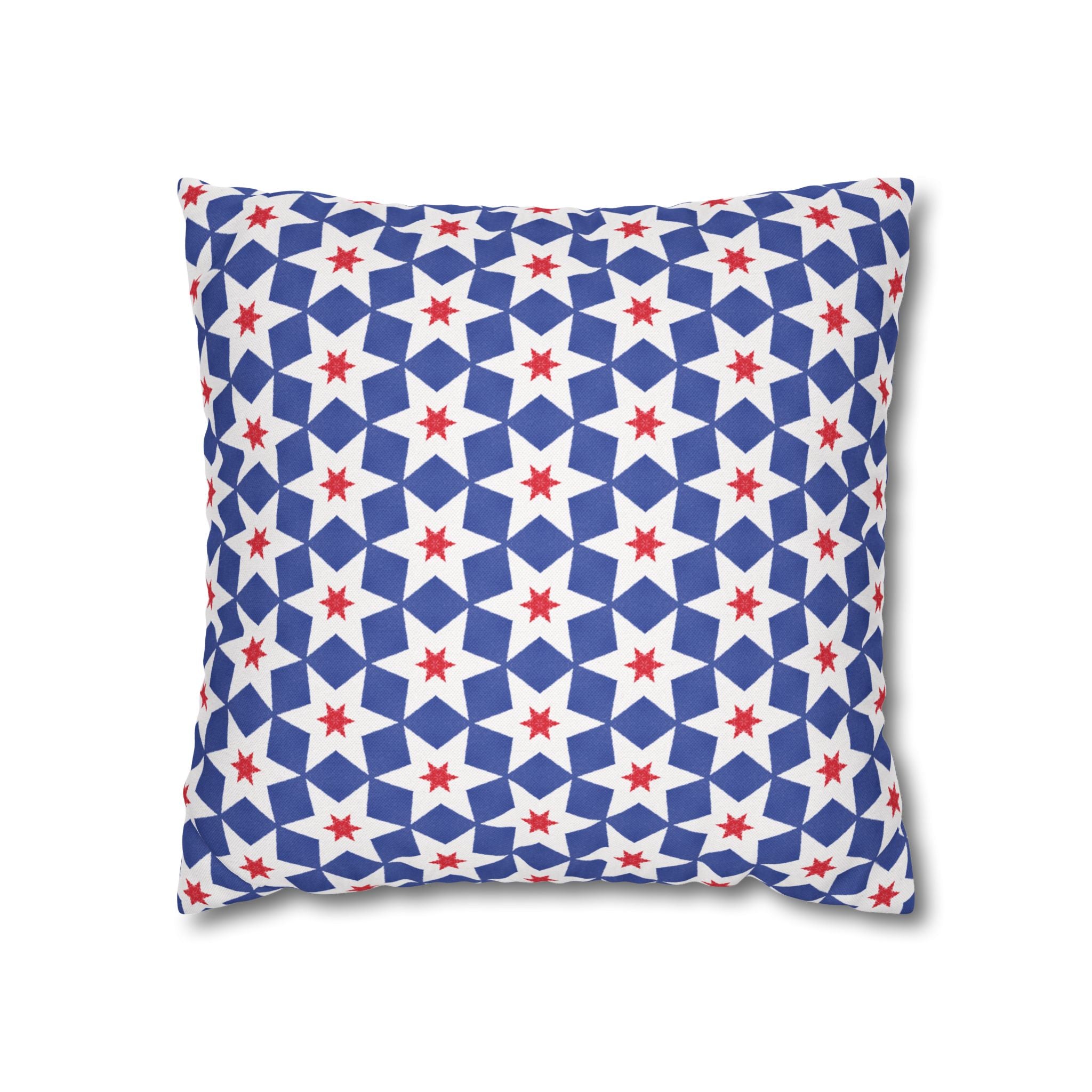 Independence Day Stars Red White & Blue THROW PILLOW COVER