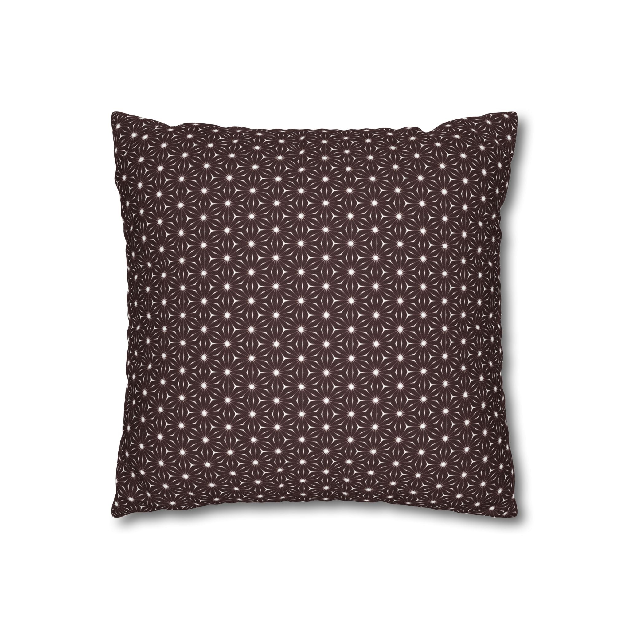 Brown Starburst Decorative THROW PILLOW COVER — Square Throw Pillow Cover