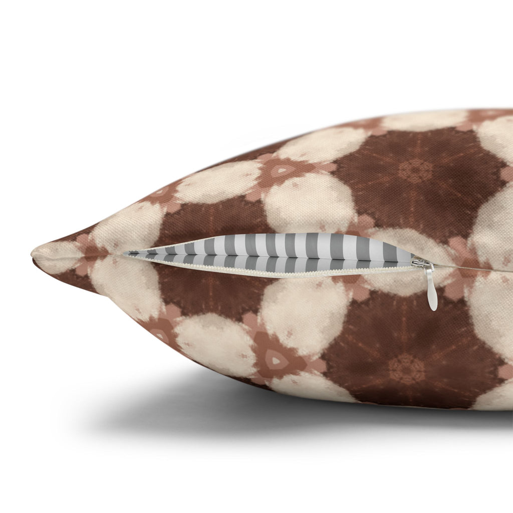 Cream and Brown Geometric THROW PILLOW COVER– Vintage Moroccan Pattern