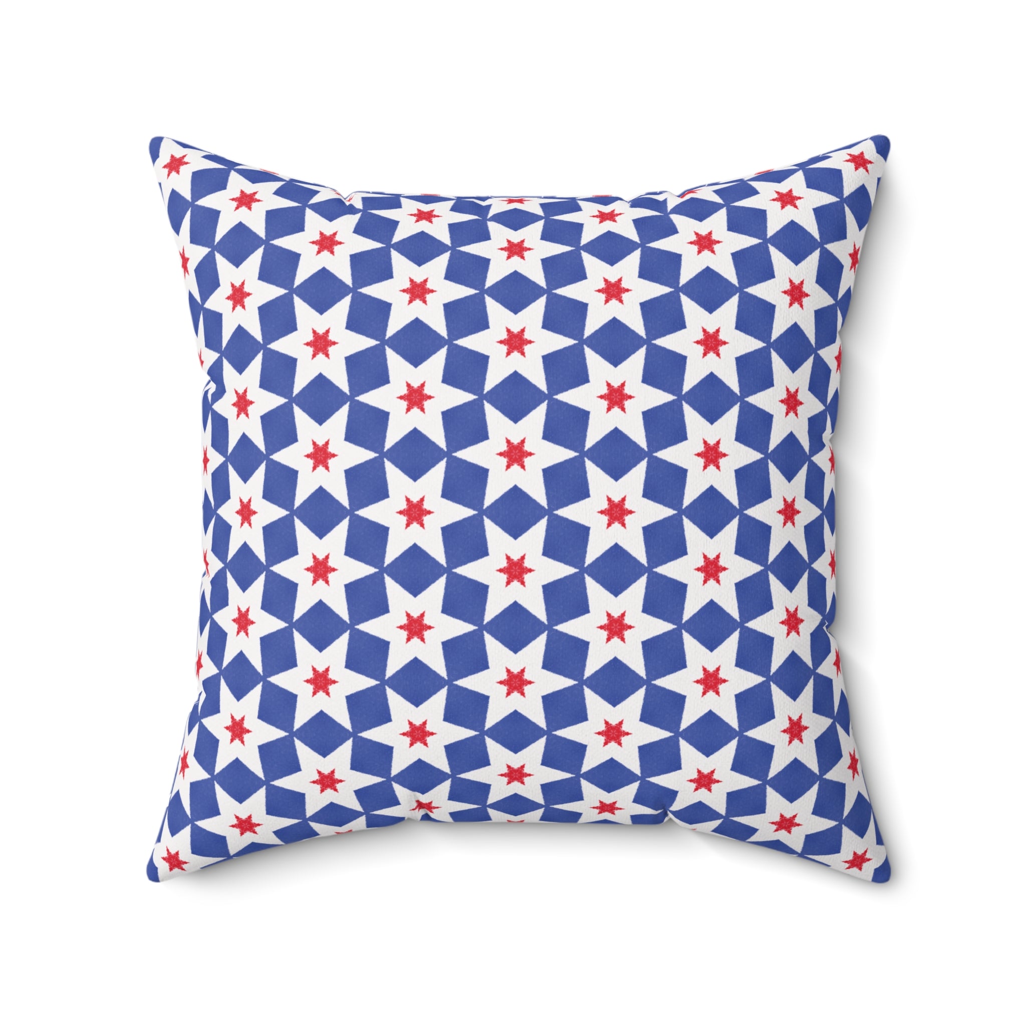 Independence Day Stars Red White & Blue Square Pillow