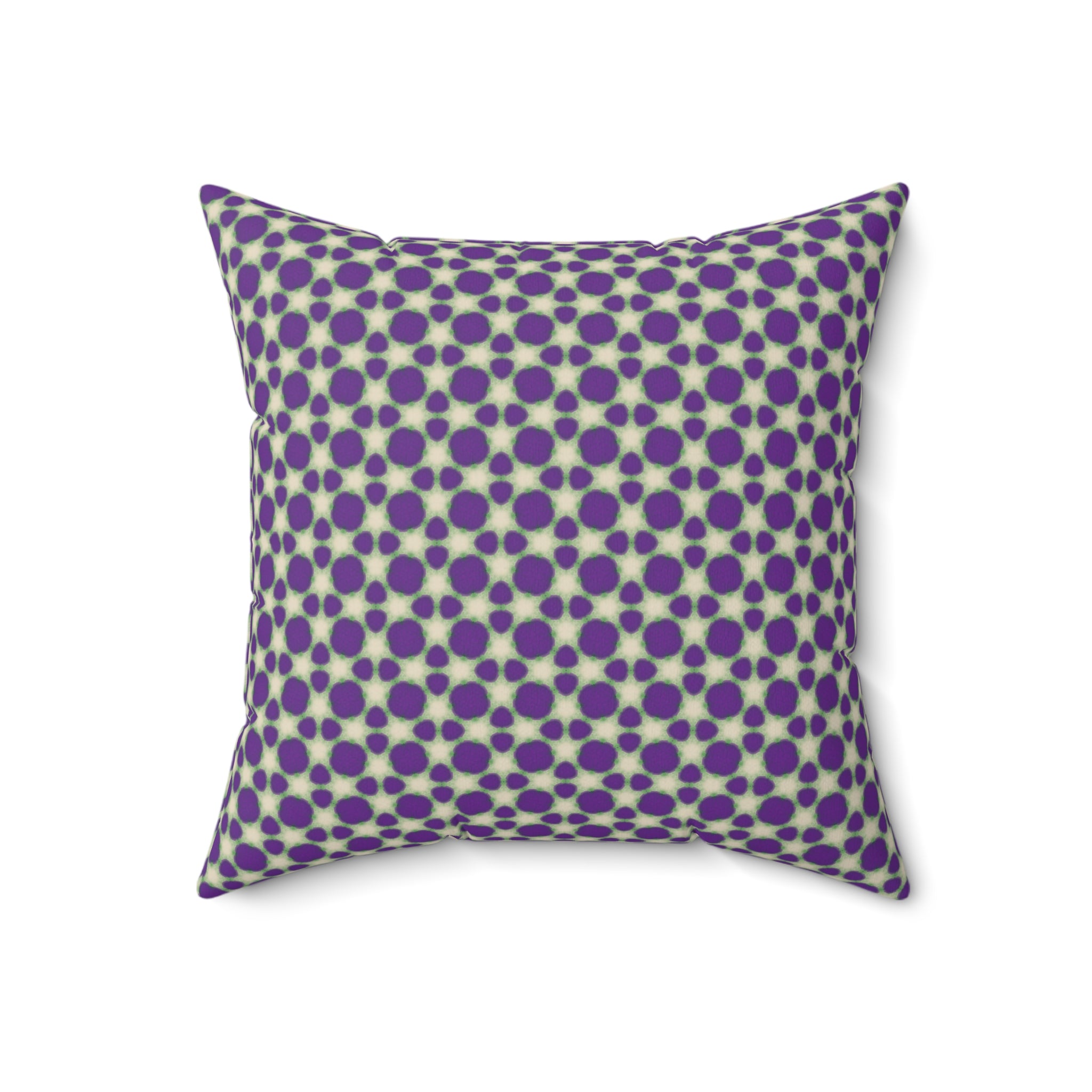 Purple Animal Print Throw Pillow — Modern Retro Pattern Accent Cushion