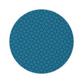 Blue Geometric Round Rug — Modern Mosaic Pattern