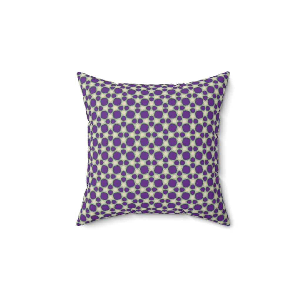 Purple Animal Print Throw Pillow — Modern Retro Pattern Accent Cushion