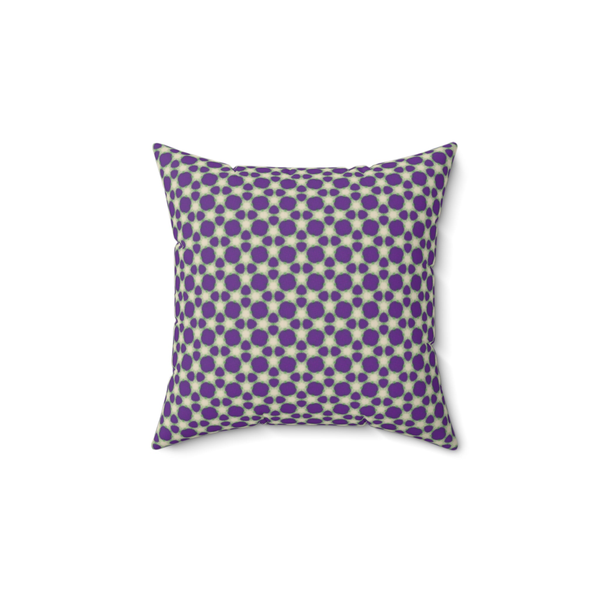 Purple Animal Print Throw Pillow — Modern Retro Pattern Accent Cushion