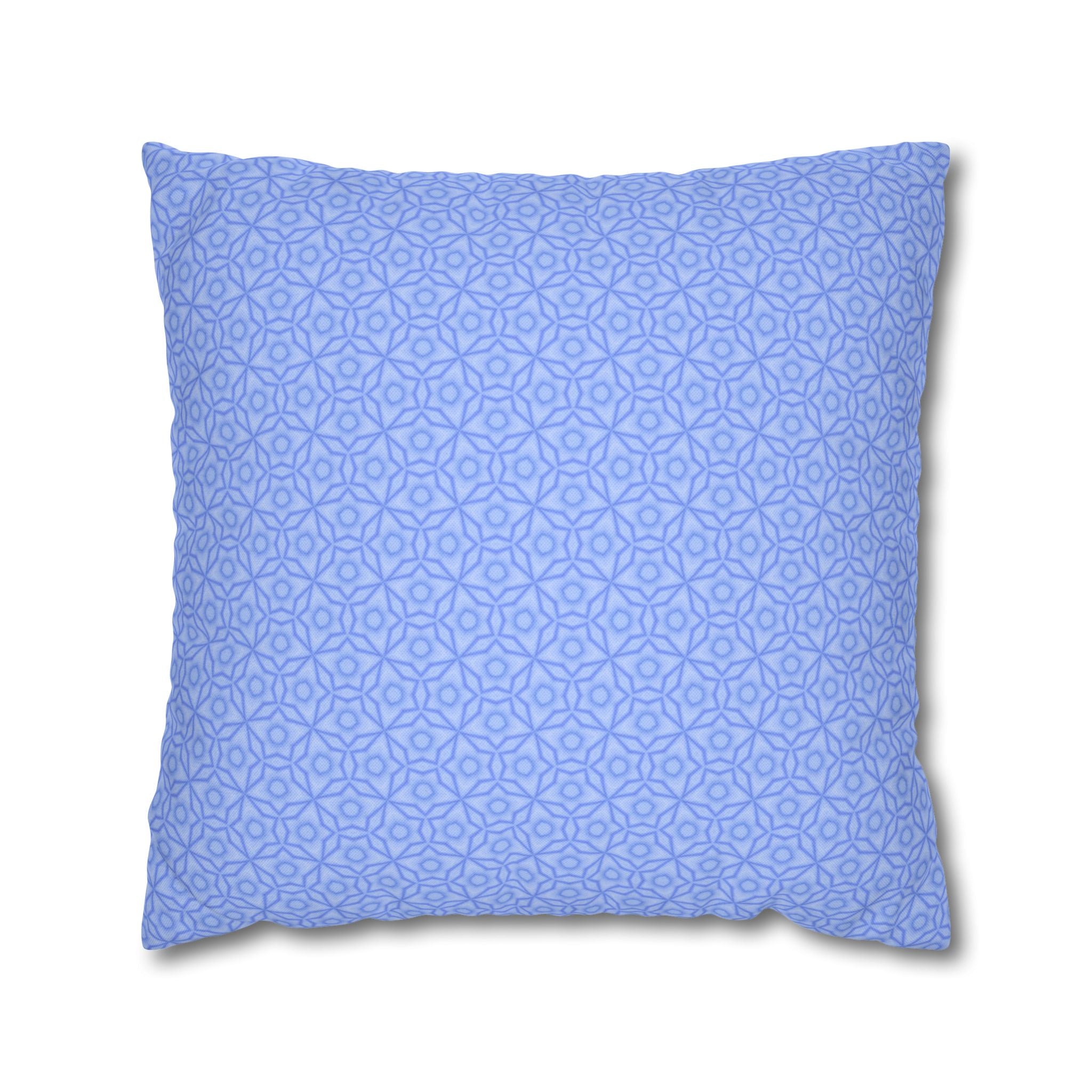 Forget Me Not Blue Decorative THROW PILLOW COVER — Square Spun Polyester Throw Cover