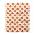 Cream Halloween Pumpkin Pattern Sherpa Blanket — Cozy Halloween Fall Throw