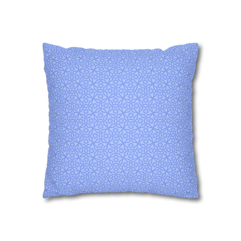 Forget Me Not Blue Decorative THROW PILLOW COVER — Square Spun Polyester Throw Cover
