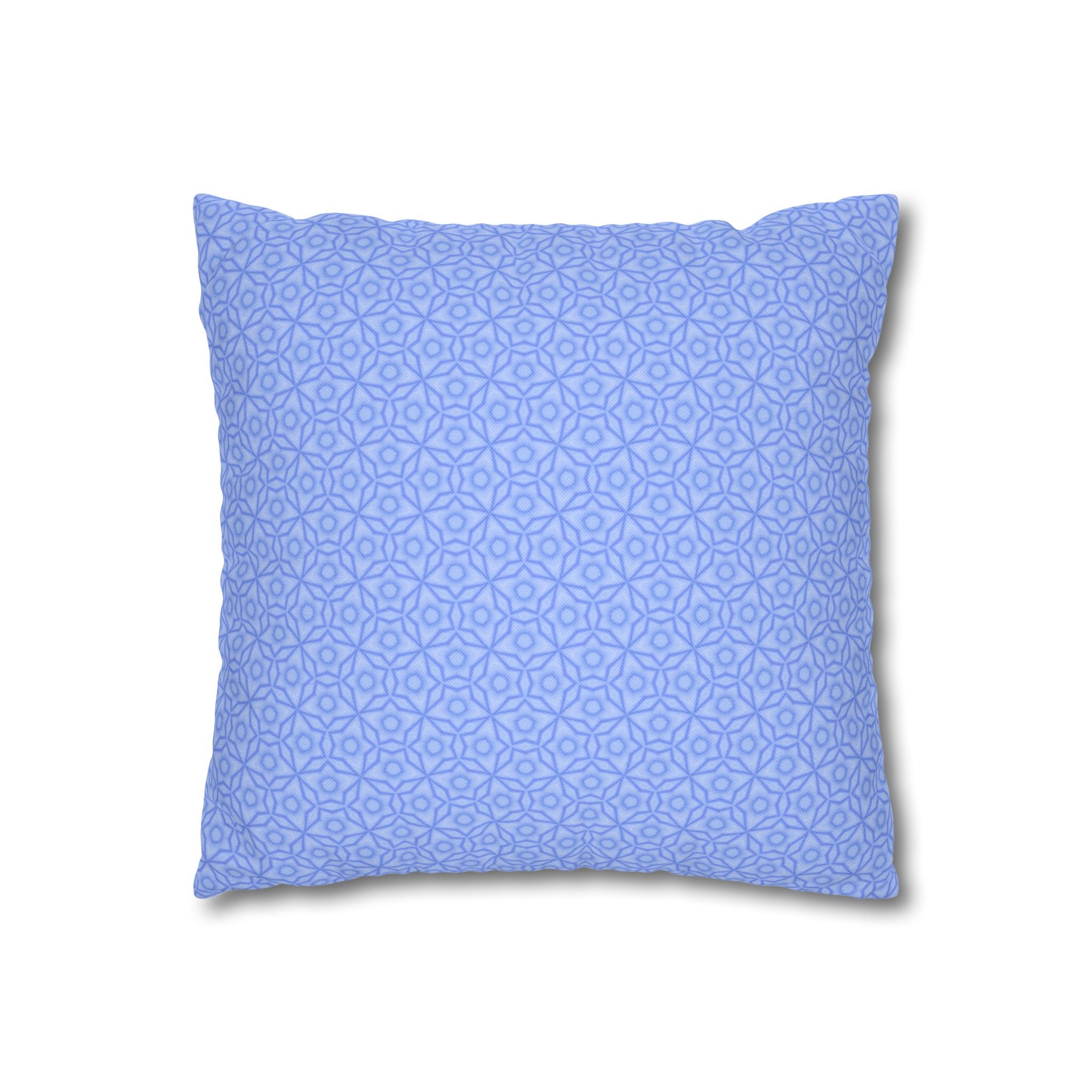 Forget Me Not Blue Decorative THROW PILLOW COVER — Square Spun Polyester Throw Cover
