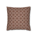 Chocolate Brown Floral Pattern THROW PILLOW COVER — Decorative Square Throw Pillow Cover